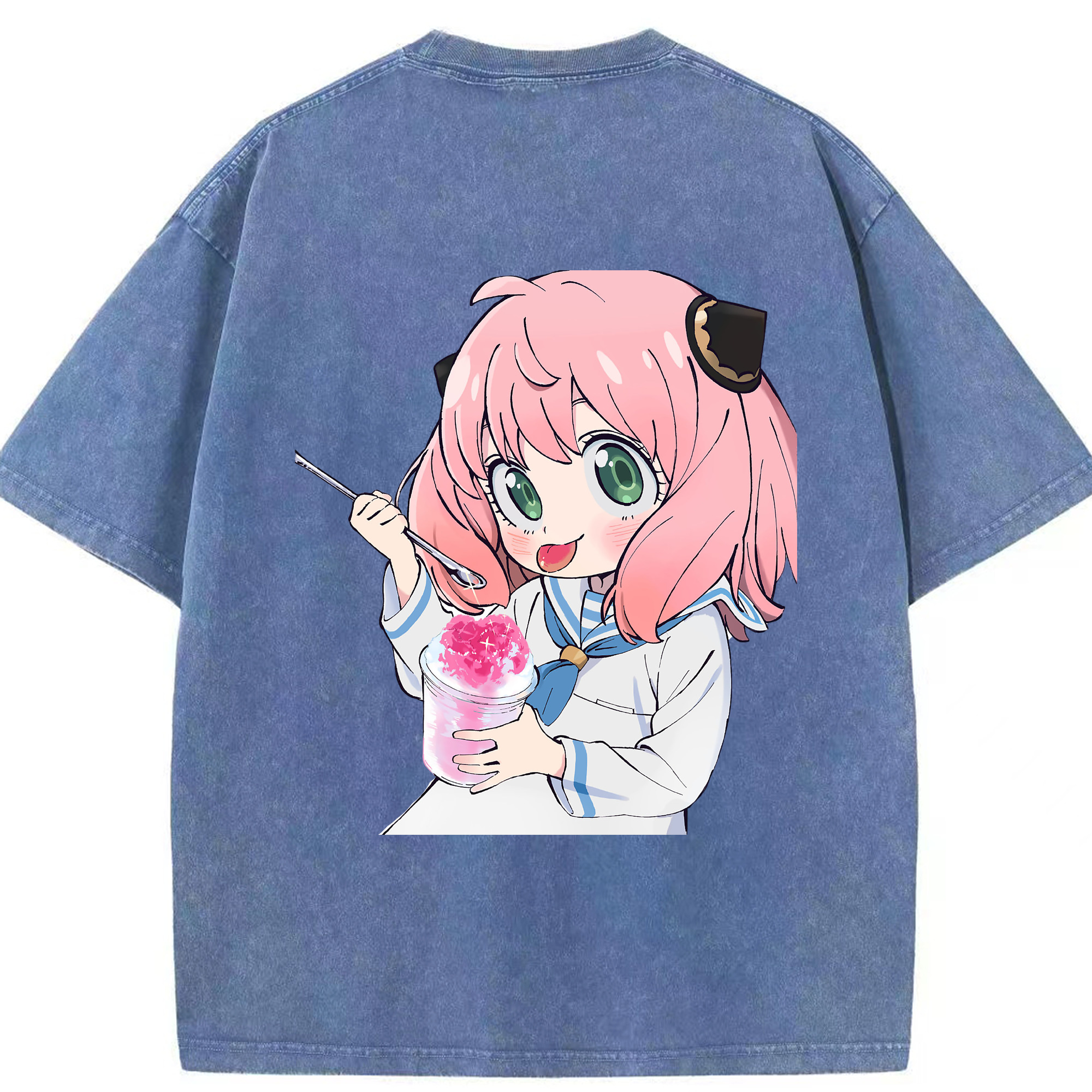 （画像用） SPY×FAMILY间谍家家酒 綿100% ヴィンテージ風 半袖Tシャツ（背面プリント）
