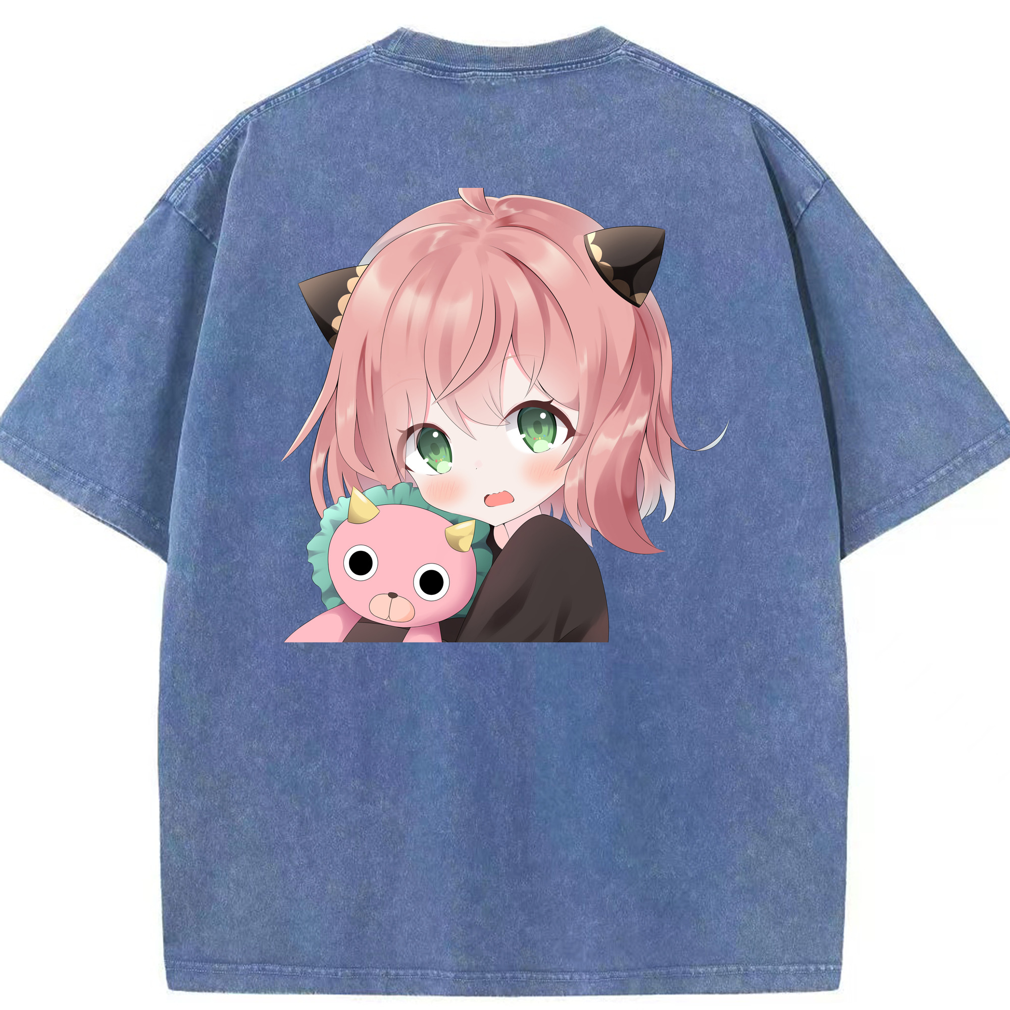 （画像用） SPY×FAMILY间谍家家酒 綿100% ヴィンテージ風 半袖Tシャツ（背面プリント）
