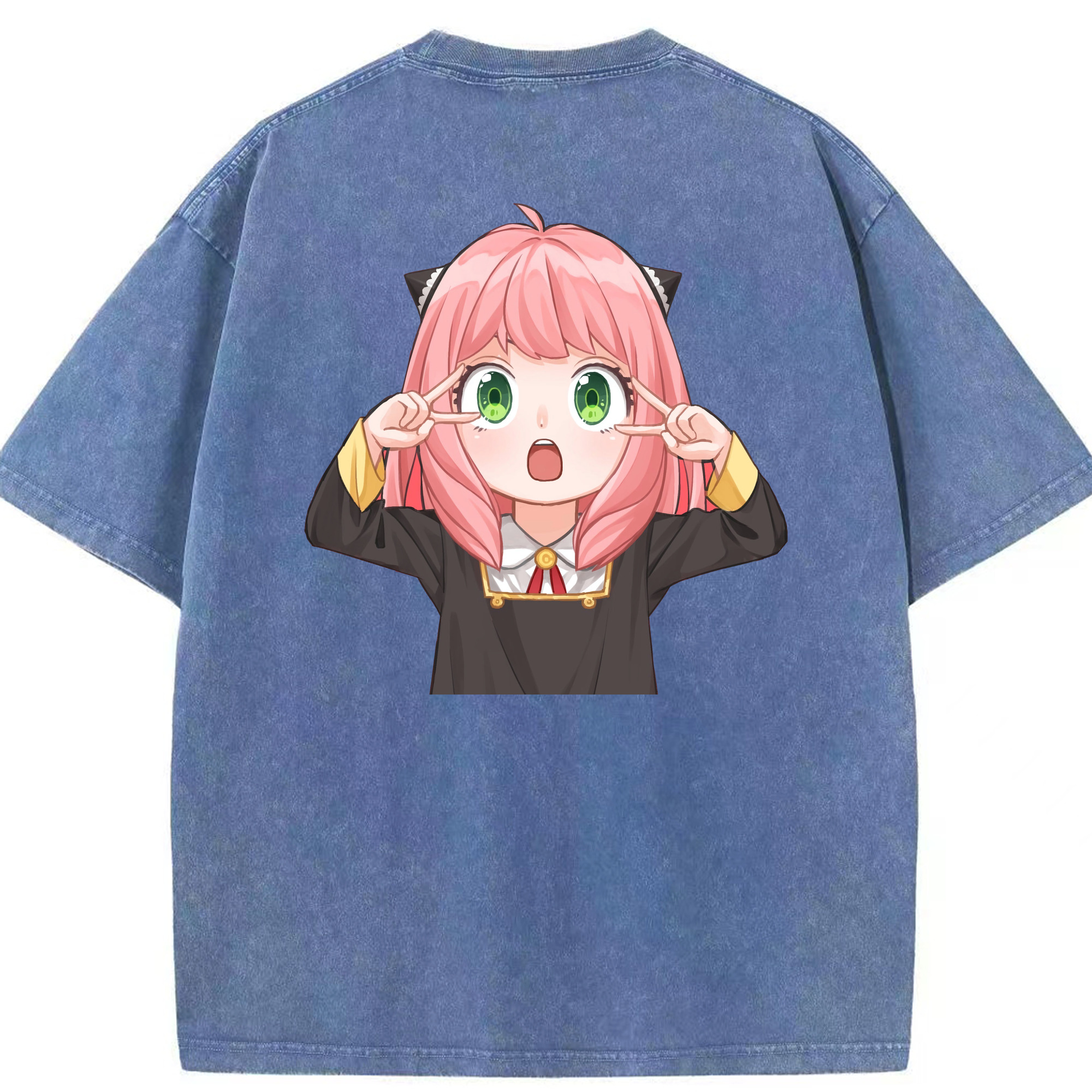 （画像用） SPY×FAMILY间谍家家酒 綿100% ヴィンテージ風 半袖Tシャツ（背面プリント）