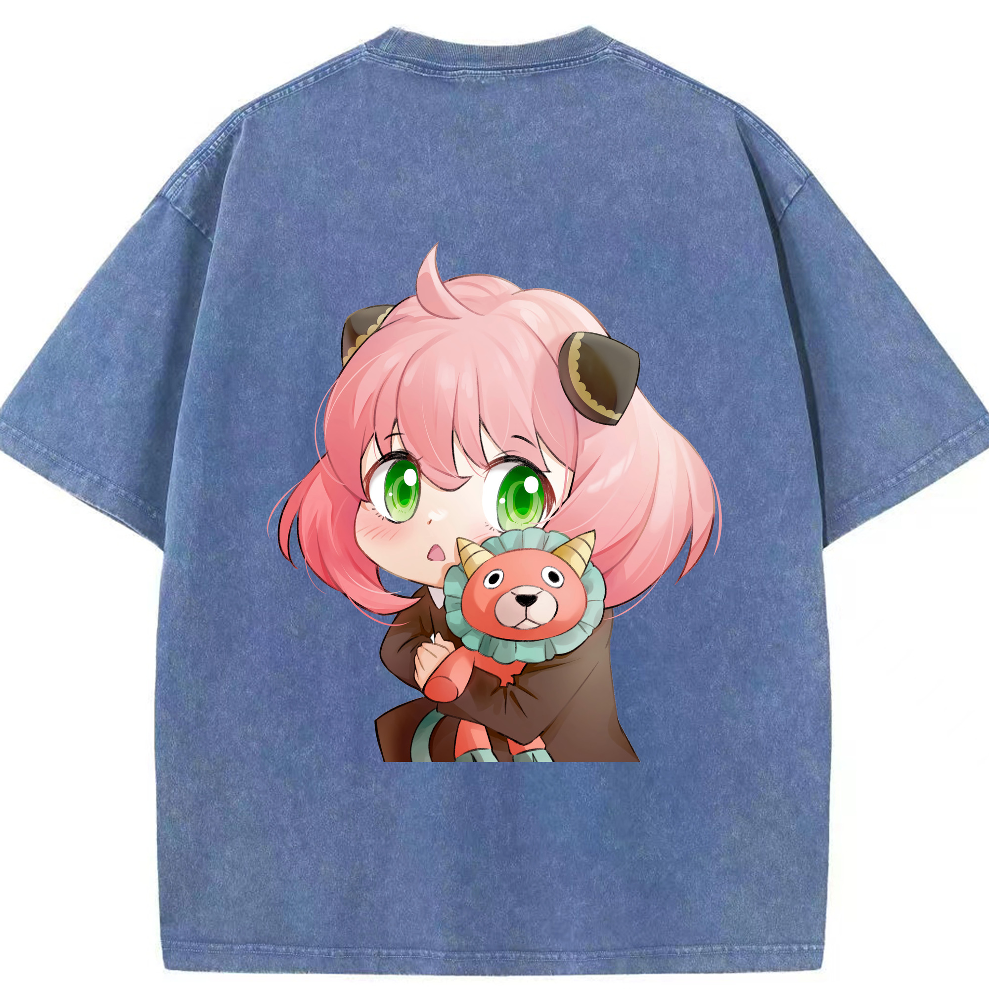 （画像用） SPY×FAMILY间谍家家酒 綿100% ヴィンテージ風 半袖Tシャツ（背面プリント）