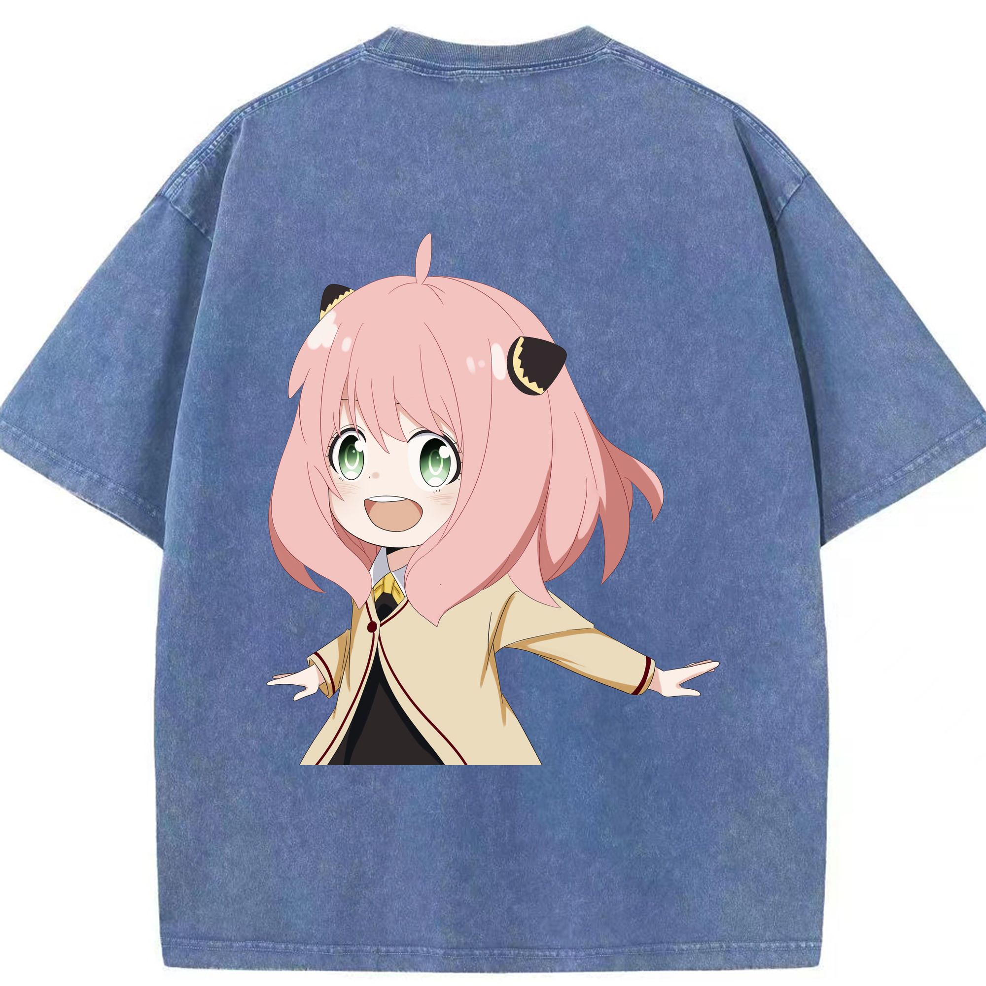 （画像用） SPY×FAMILY间谍家家酒 綿100% ヴィンテージ風 半袖Tシャツ（背面プリント）