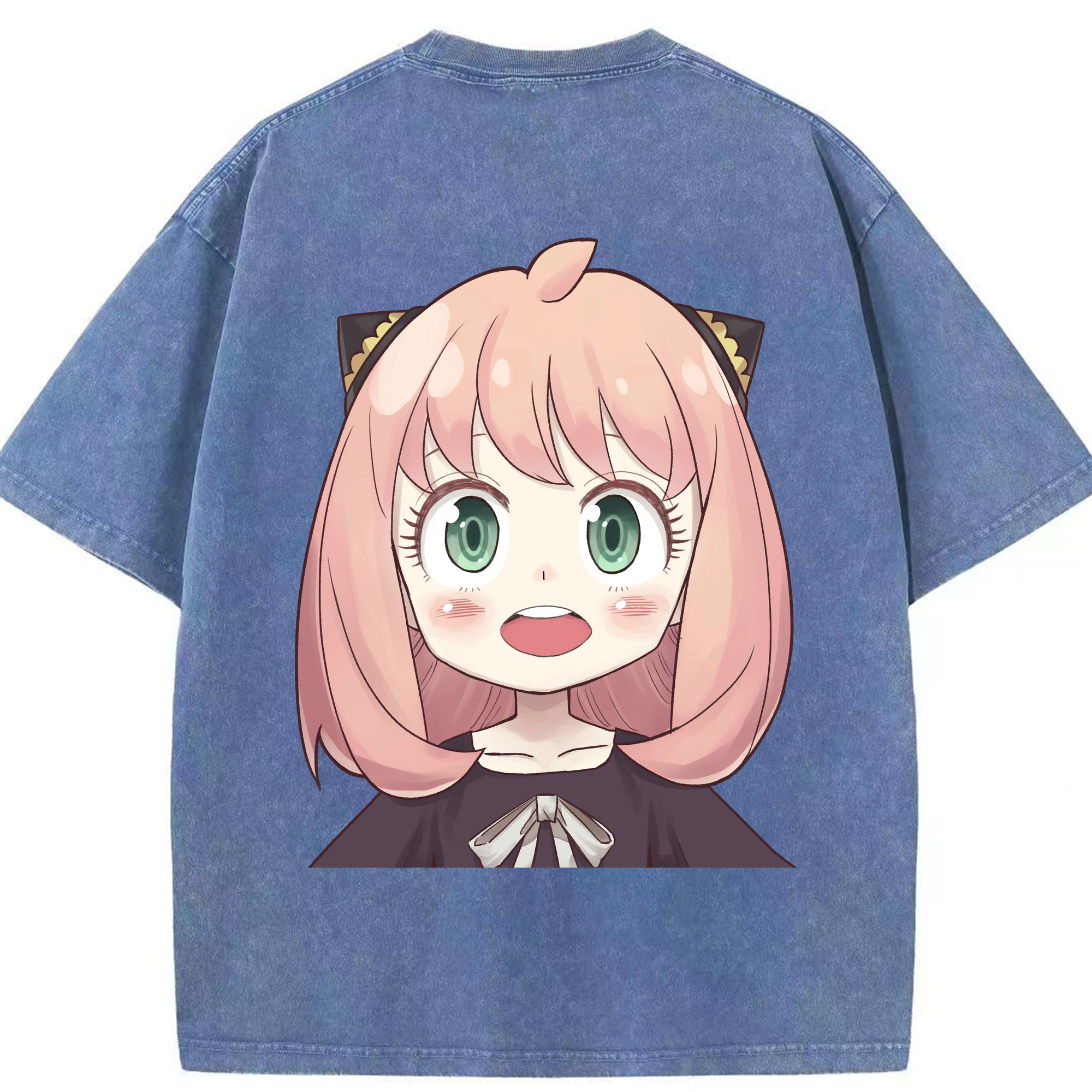 （画像用） SPY×FAMILY间谍家家酒 綿100% ヴィンテージ風 半袖Tシャツ（背面プリント）