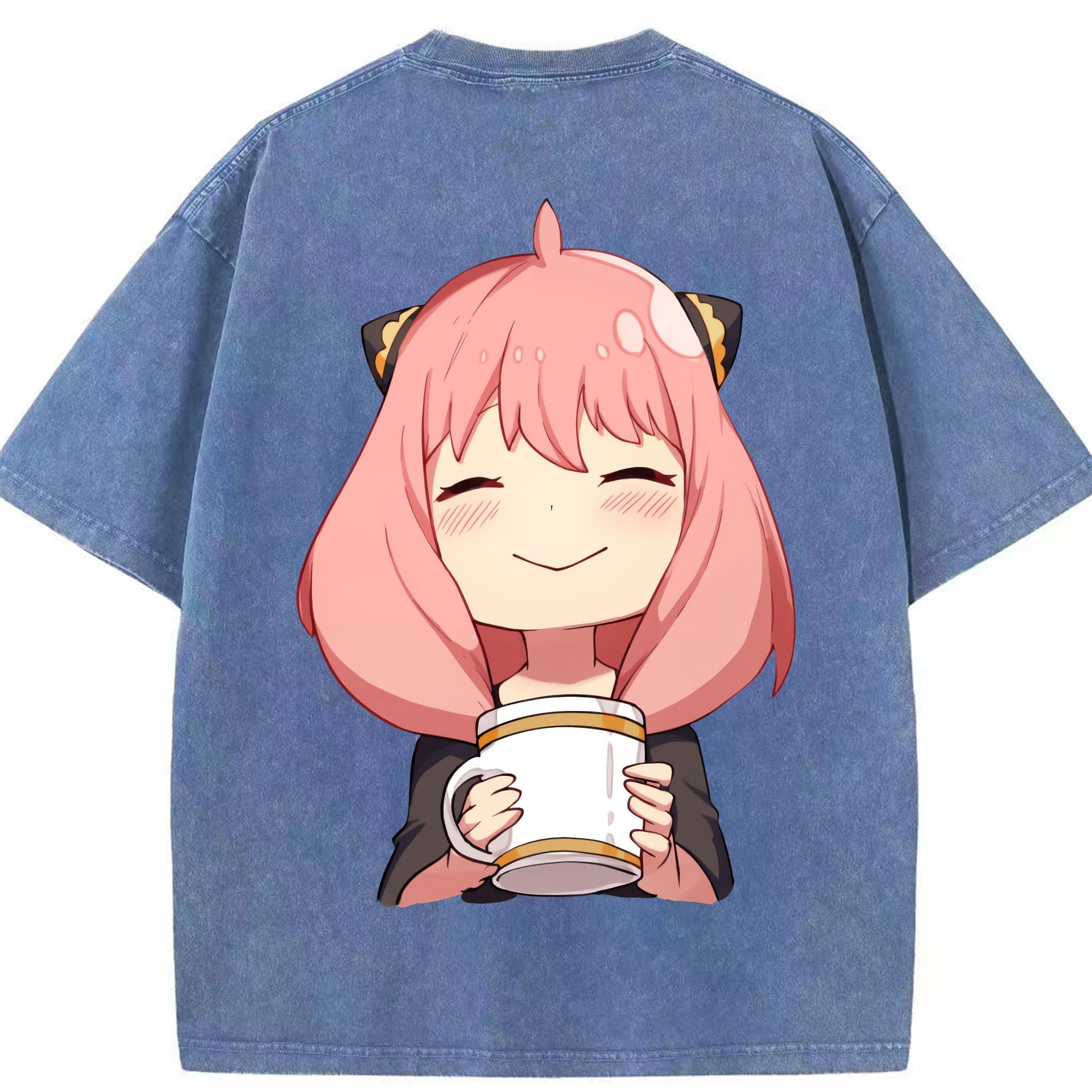 （画像用） SPY×FAMILY间谍家家酒 綿100% ヴィンテージ風 半袖Tシャツ（背面プリント）