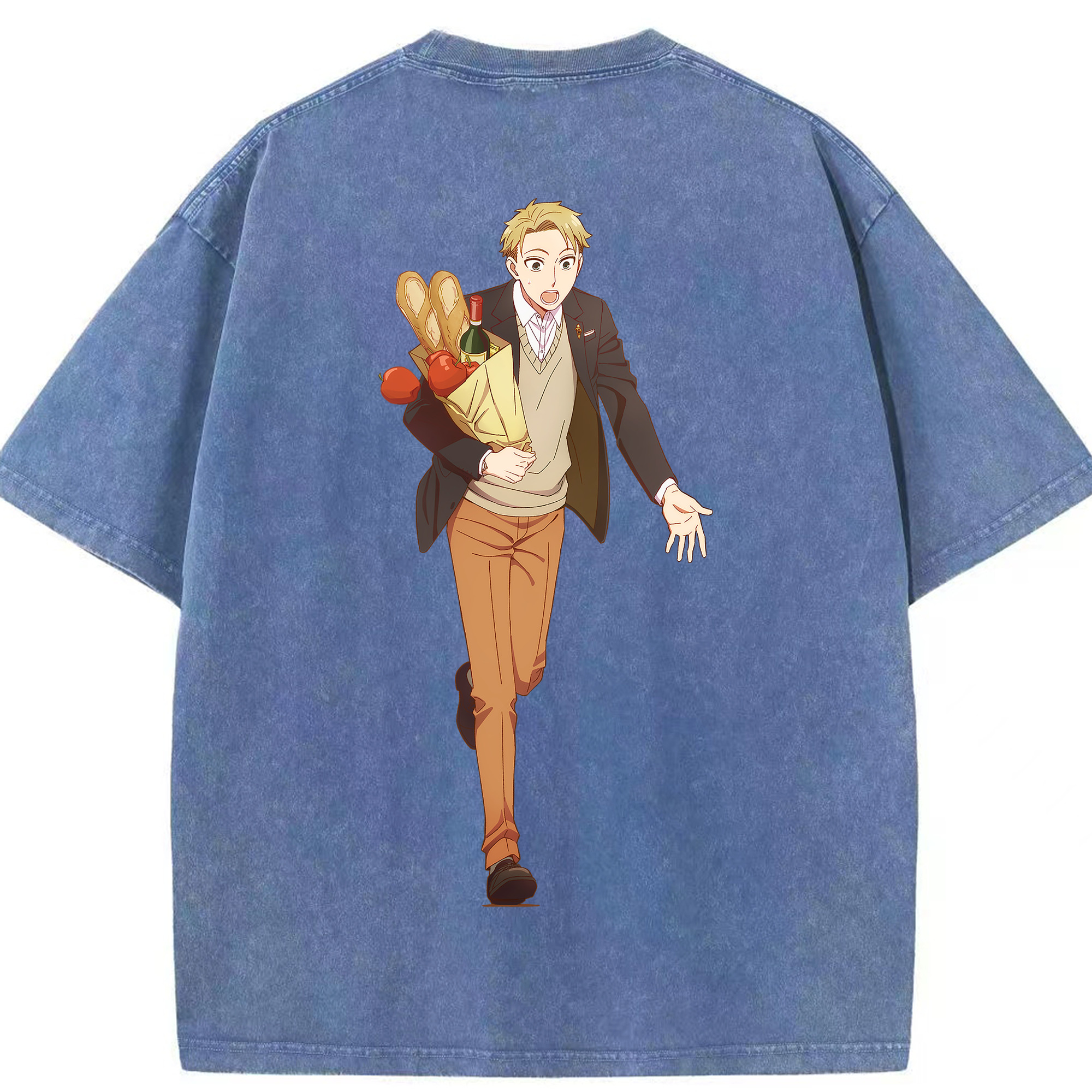 （画像用） SPY×FAMILY间谍家家酒 綿100% ヴィンテージ風 半袖Tシャツ（背面プリント）