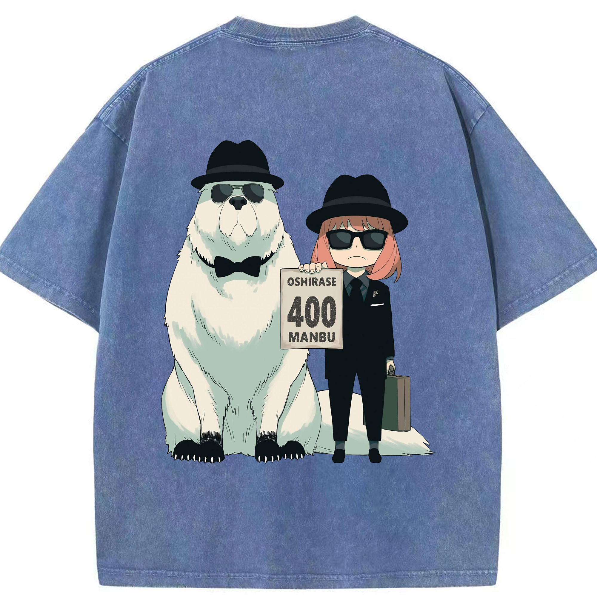 （画像用） SPY×FAMILY间谍家家酒 綿100% ヴィンテージ風 半袖Tシャツ（背面プリント）
