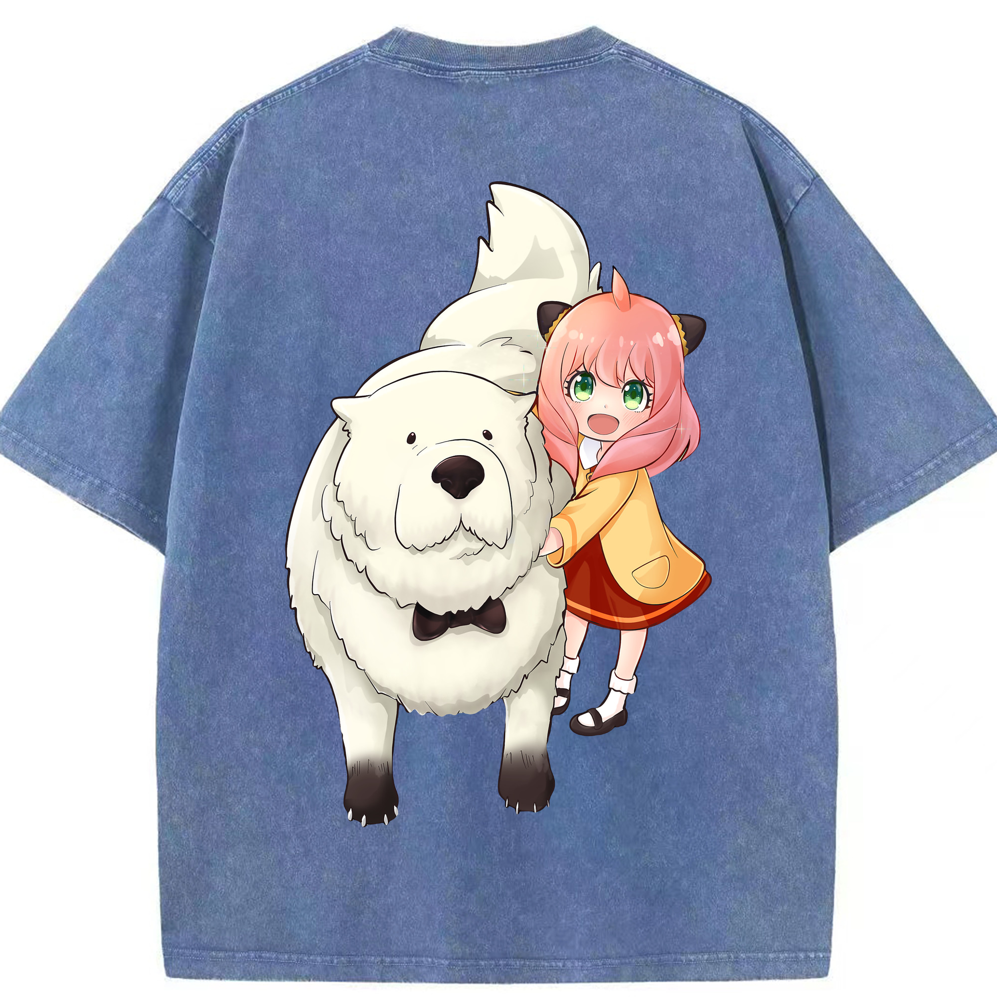 （画像用） SPY×FAMILY间谍家家酒 綿100% ヴィンテージ風 半袖Tシャツ（背面プリント）