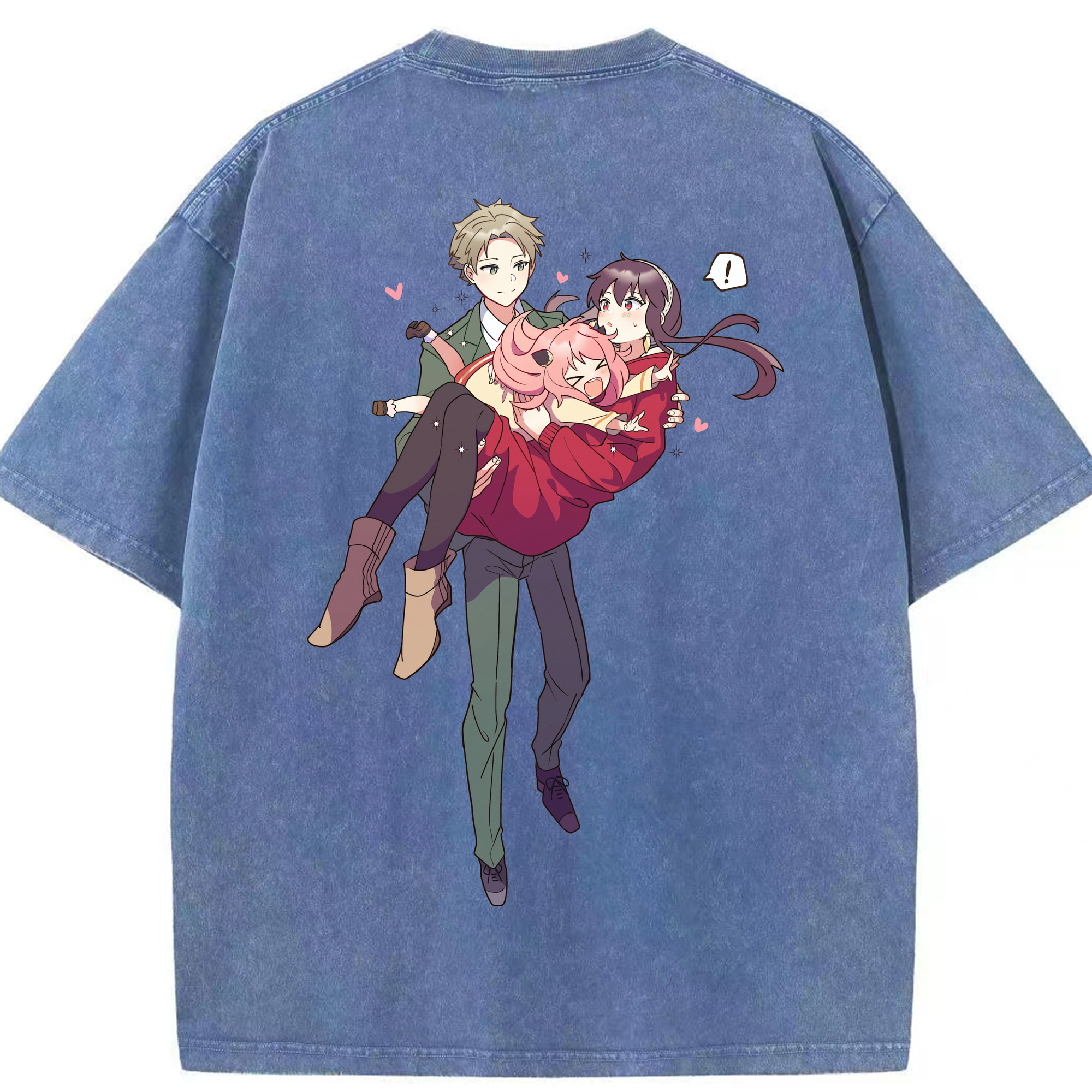 （画像用） SPY×FAMILY间谍家家酒 綿100% ヴィンテージ風 半袖Tシャツ（背面プリント）