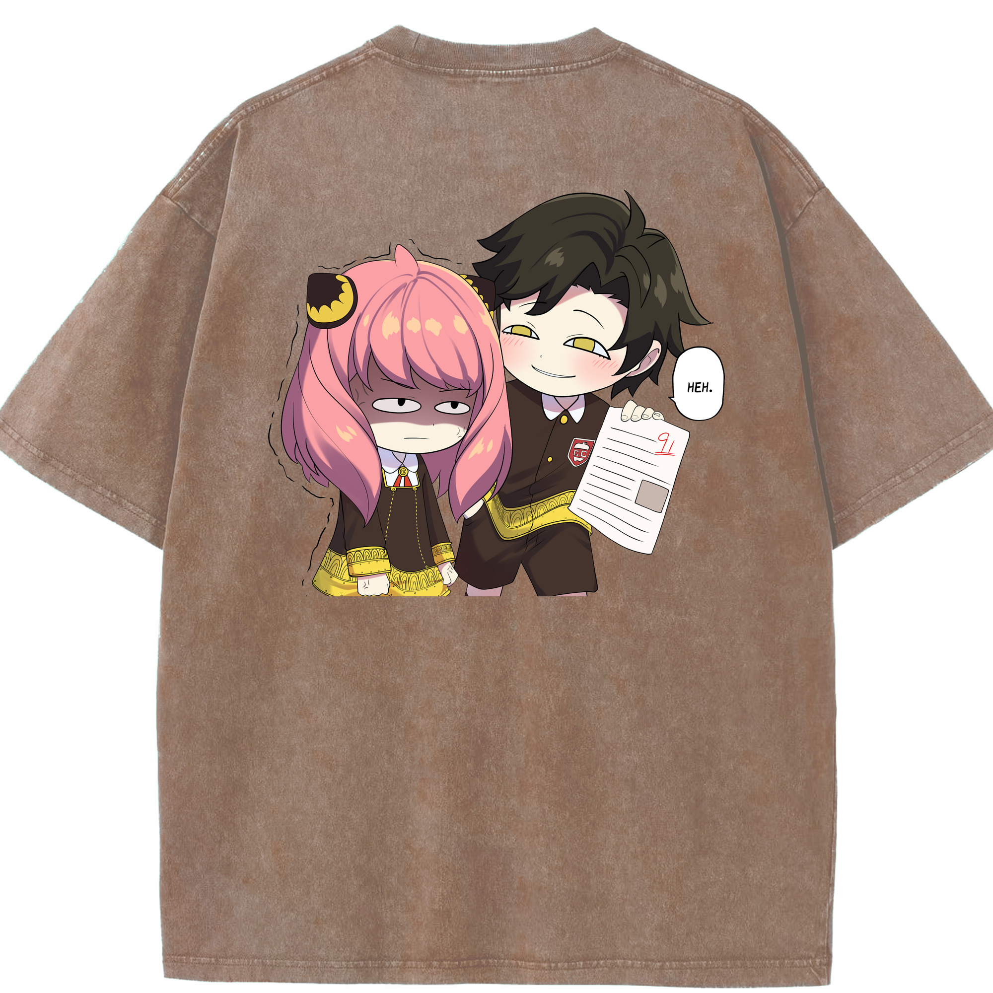 （画像用） SPY×FAMILY间谍家家酒 綿100% ヴィンテージ風 半袖Tシャツ（背面プリント）