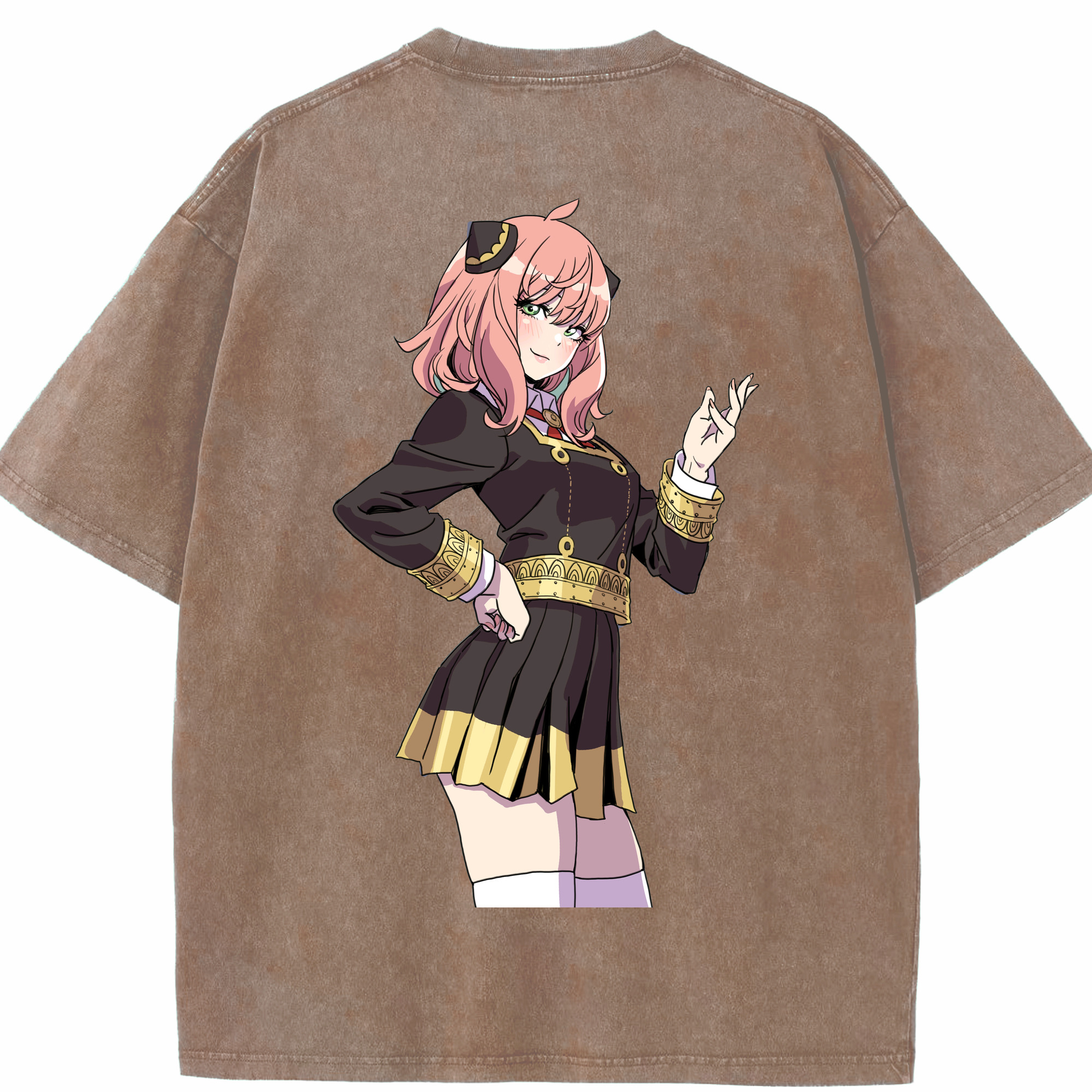 （画像用） SPY×FAMILY间谍家家酒 綿100% ヴィンテージ風 半袖Tシャツ（背面プリント）