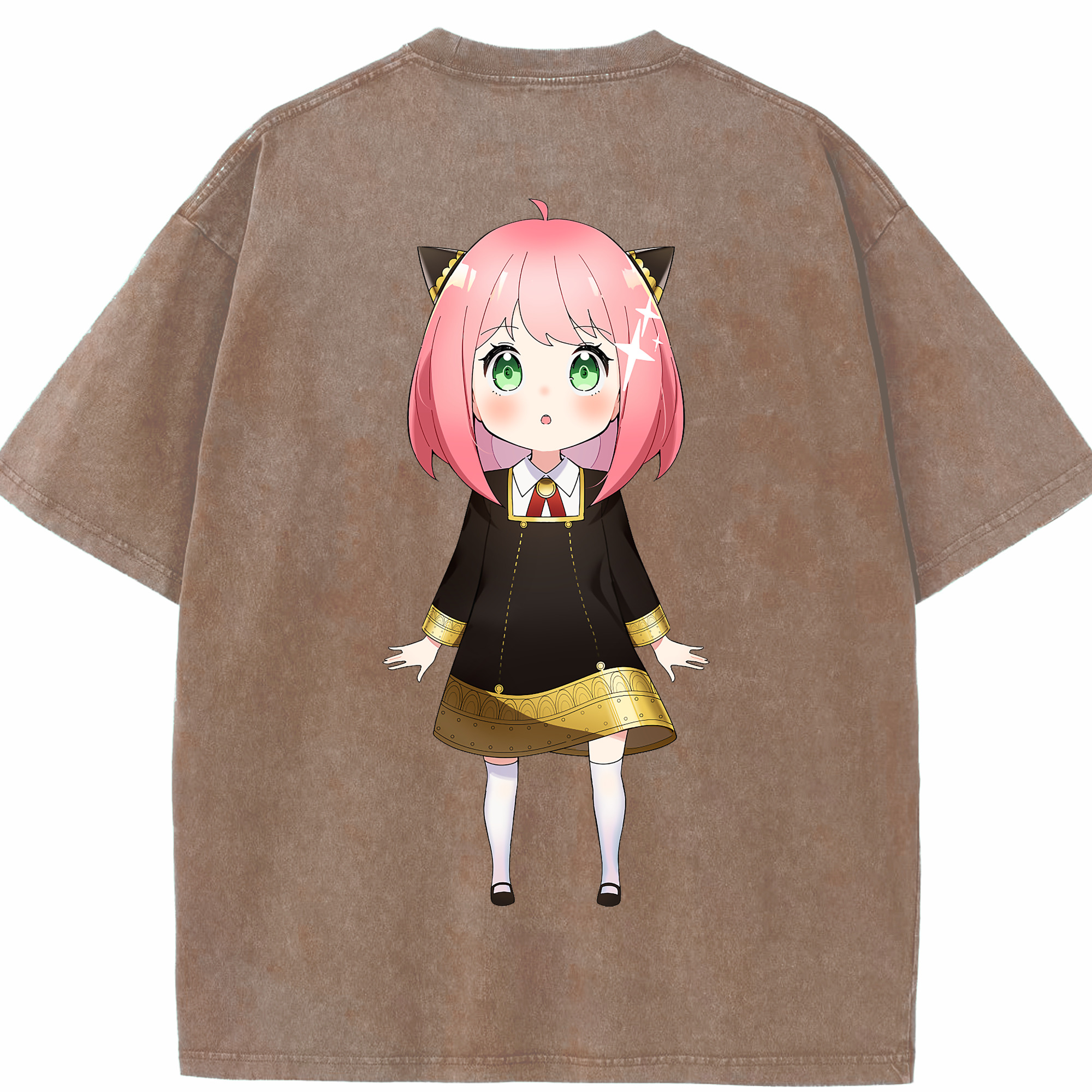 （画像用） SPY×FAMILY间谍家家酒 綿100% ヴィンテージ風 半袖Tシャツ（背面プリント）