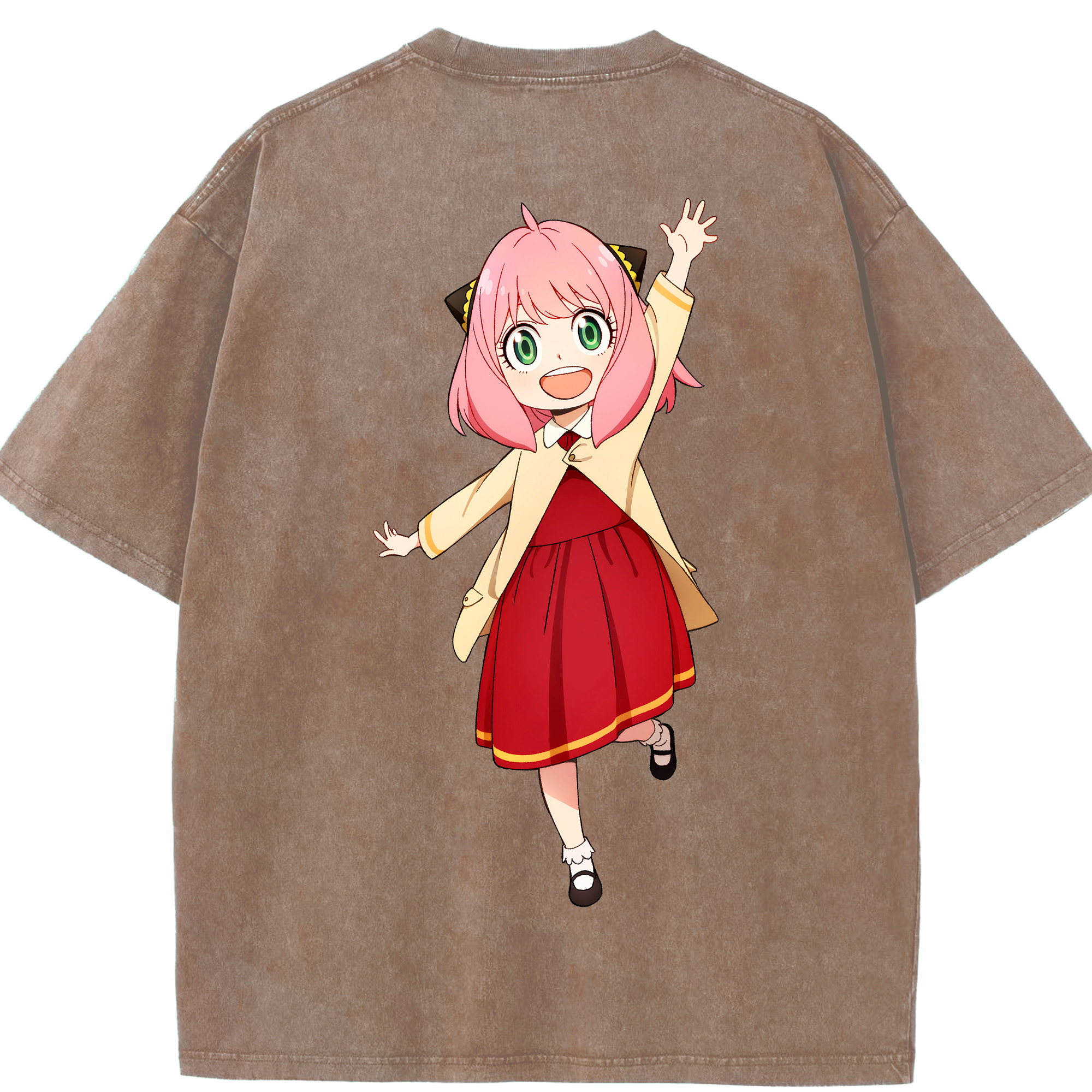 （画像用） SPY×FAMILY间谍家家酒 綿100% ヴィンテージ風 半袖Tシャツ（背面プリント）