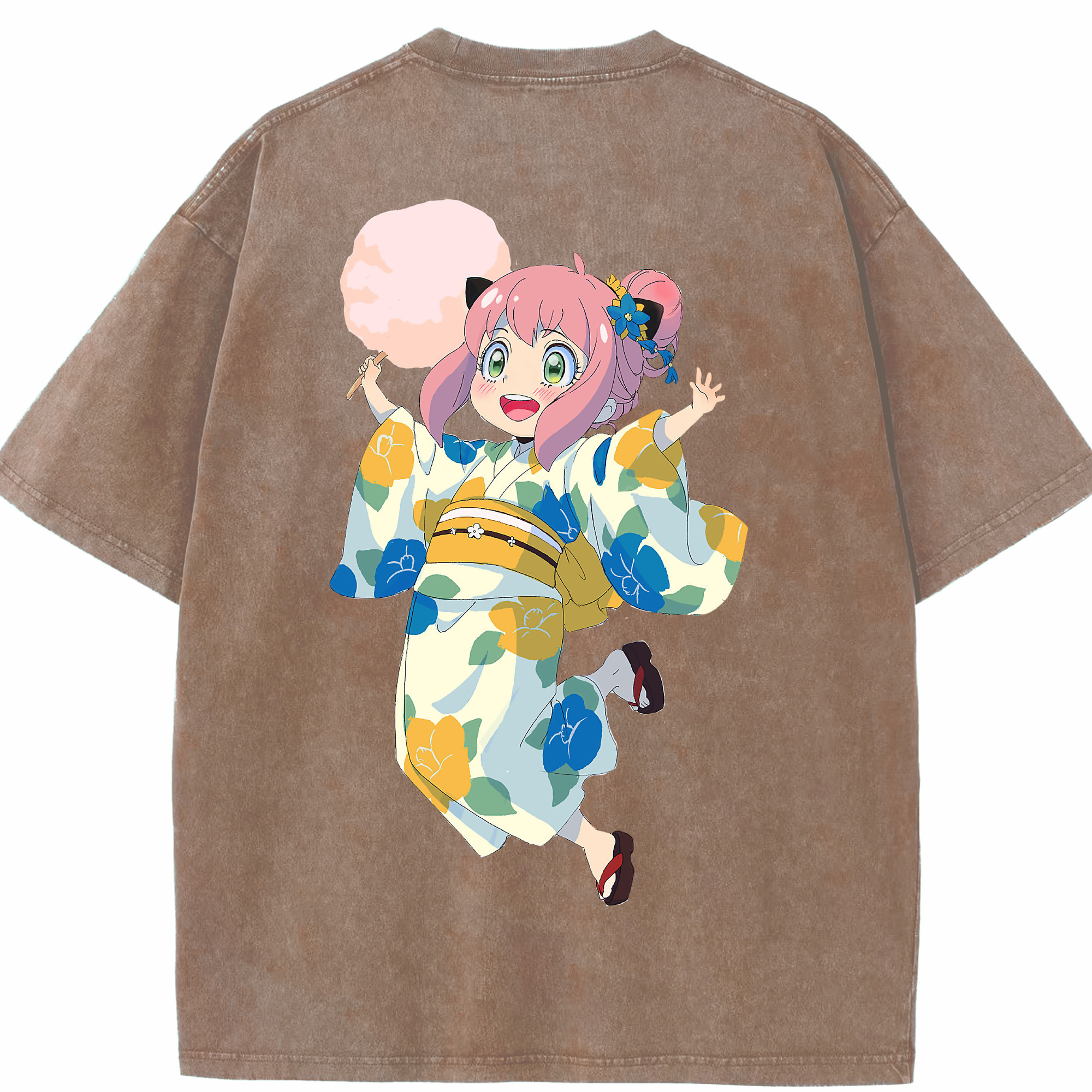 （画像用） SPY×FAMILY间谍家家酒 綿100% ヴィンテージ風 半袖Tシャツ（背面プリント）