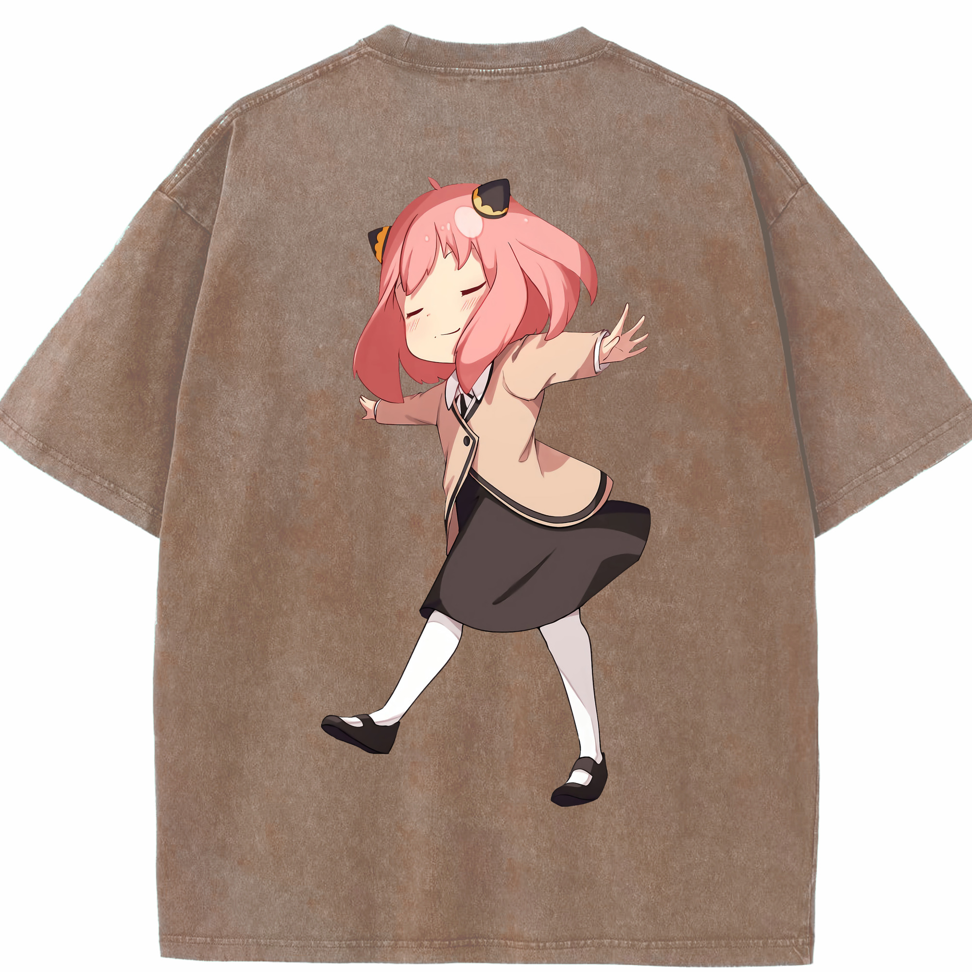（画像用） SPY×FAMILY间谍家家酒 綿100% ヴィンテージ風 半袖Tシャツ（背面プリント）