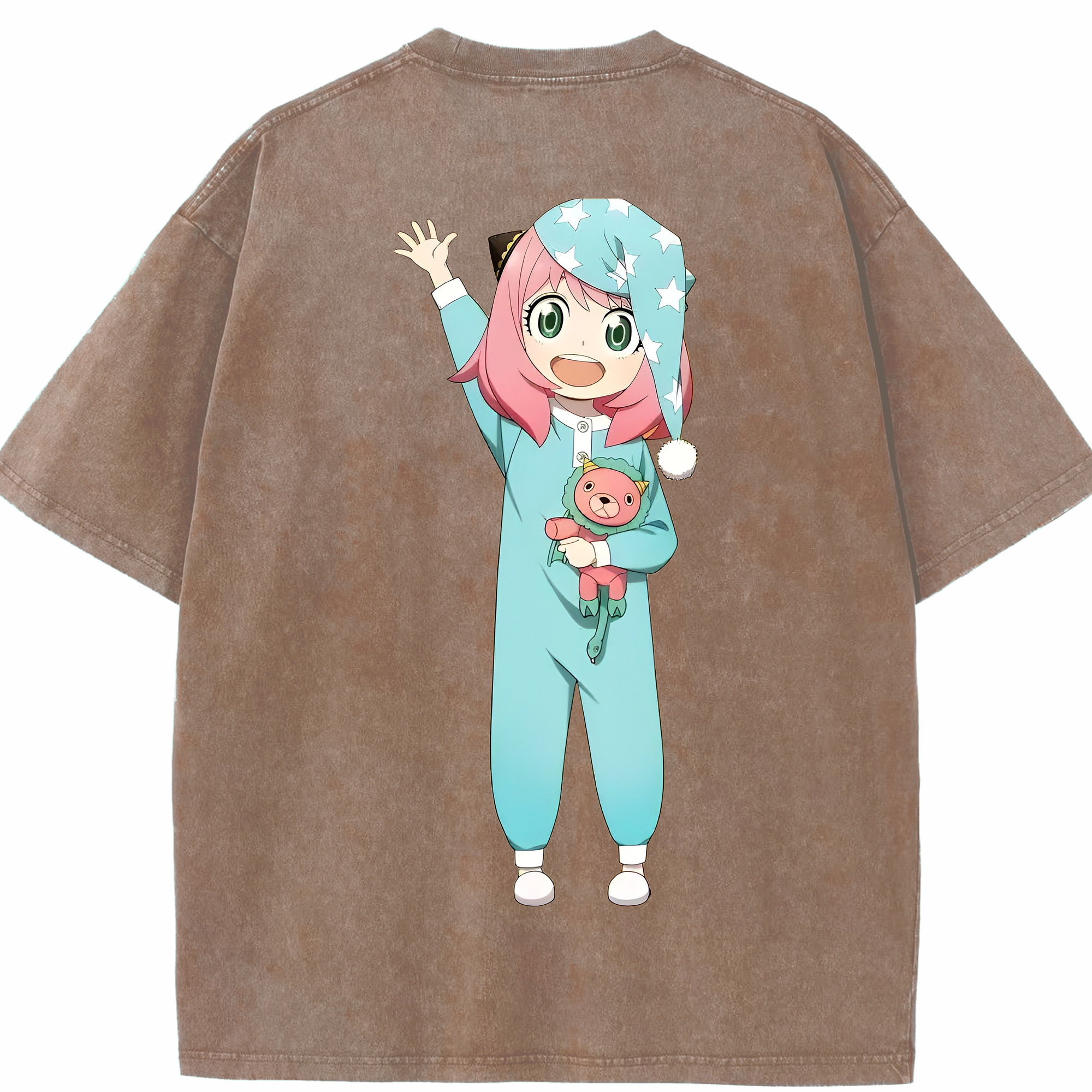 （画像用） SPY×FAMILY间谍家家酒 綿100% ヴィンテージ風 半袖Tシャツ（背面プリント）