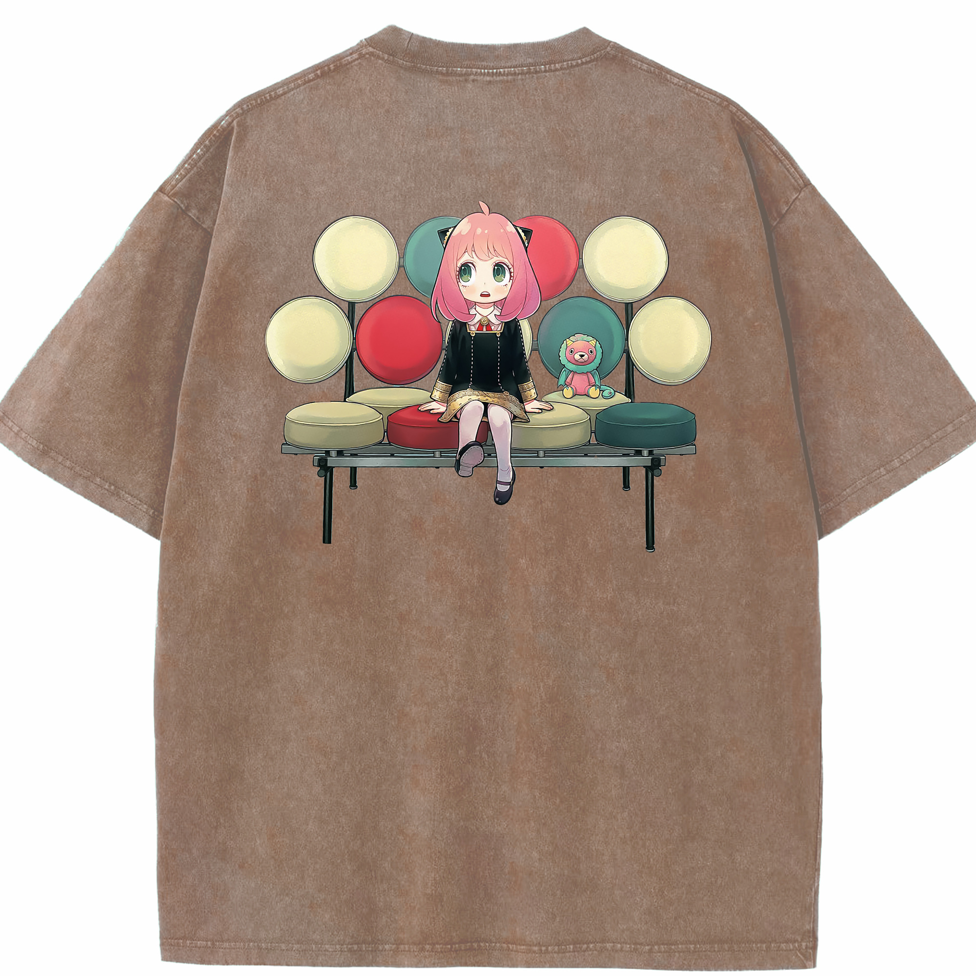 （画像用） SPY×FAMILY间谍家家酒 綿100% ヴィンテージ風 半袖Tシャツ（背面プリント）