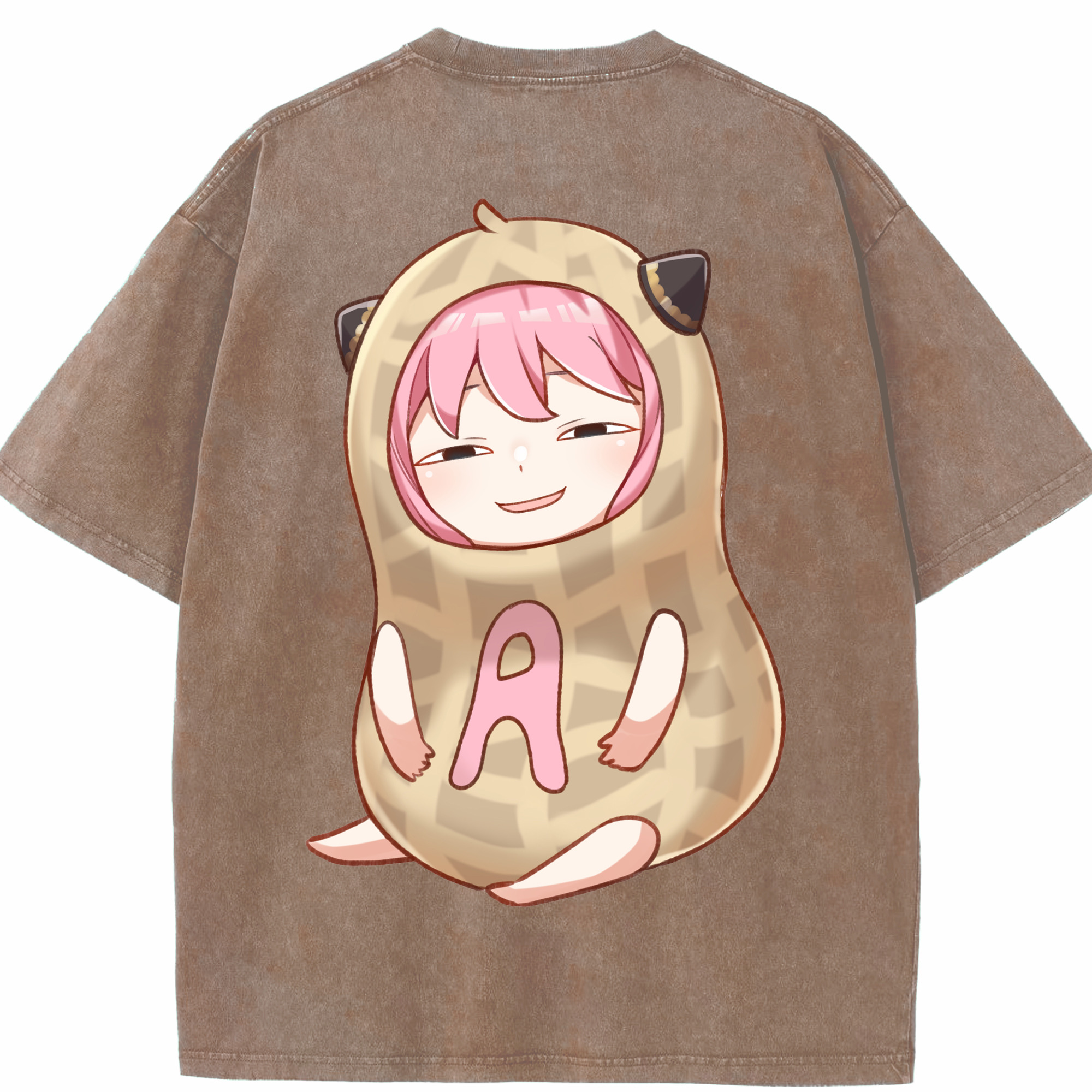 （画像用） SPY×FAMILY间谍家家酒 綿100% ヴィンテージ風 半袖Tシャツ（背面プリント）