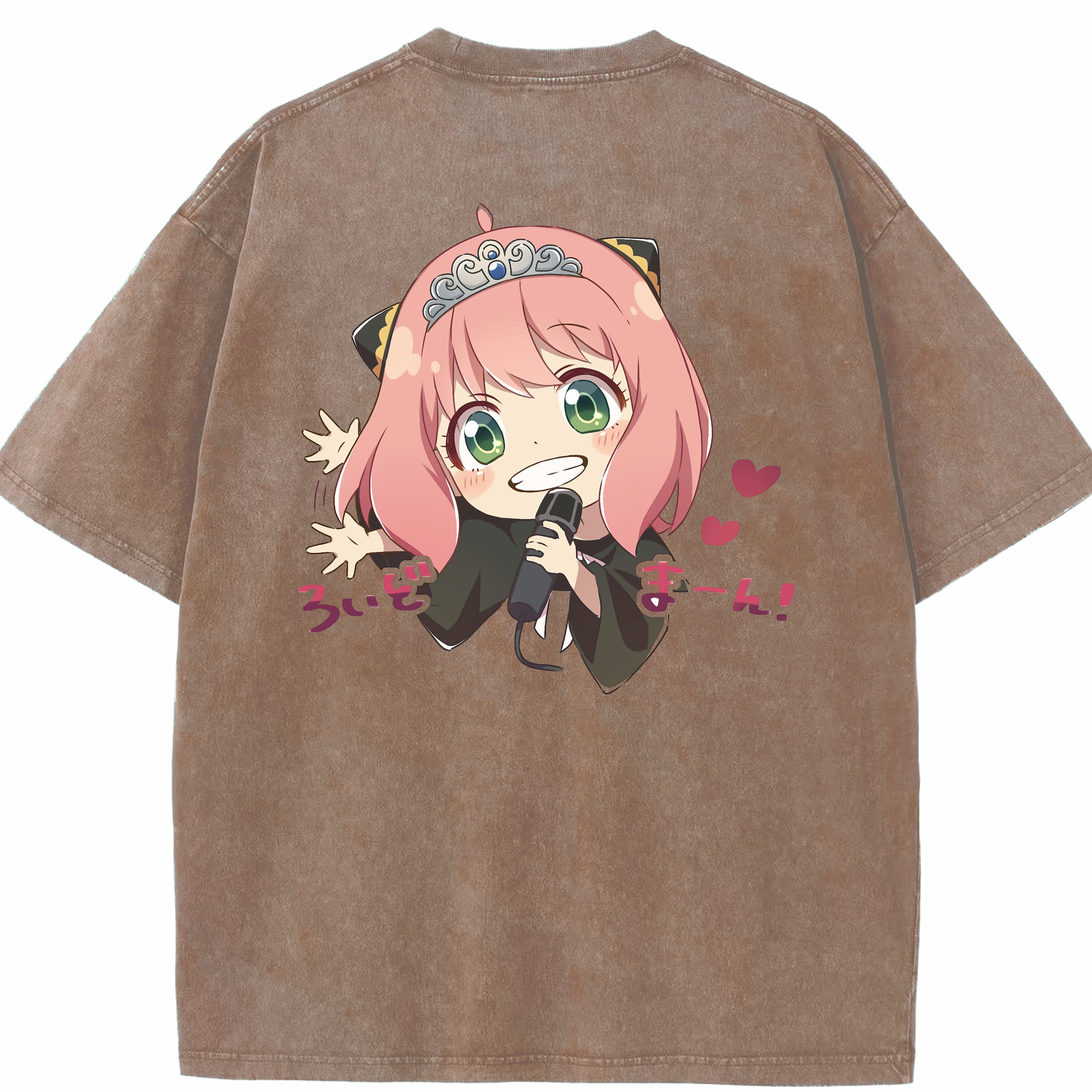 （画像用） SPY×FAMILY间谍家家酒 綿100% ヴィンテージ風 半袖Tシャツ（背面プリント）
