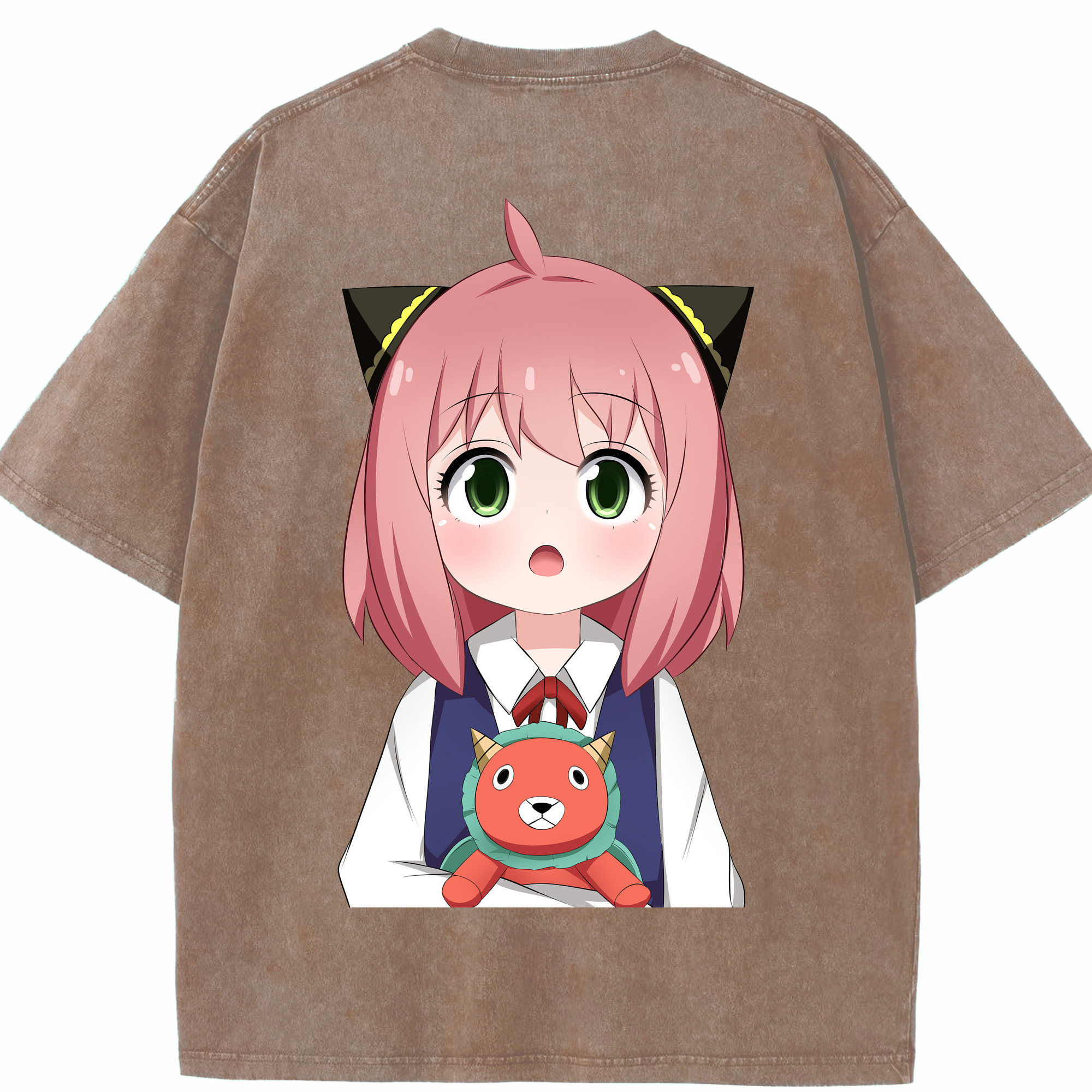 （画像用） SPY×FAMILY间谍家家酒 綿100% ヴィンテージ風 半袖Tシャツ（背面プリント）