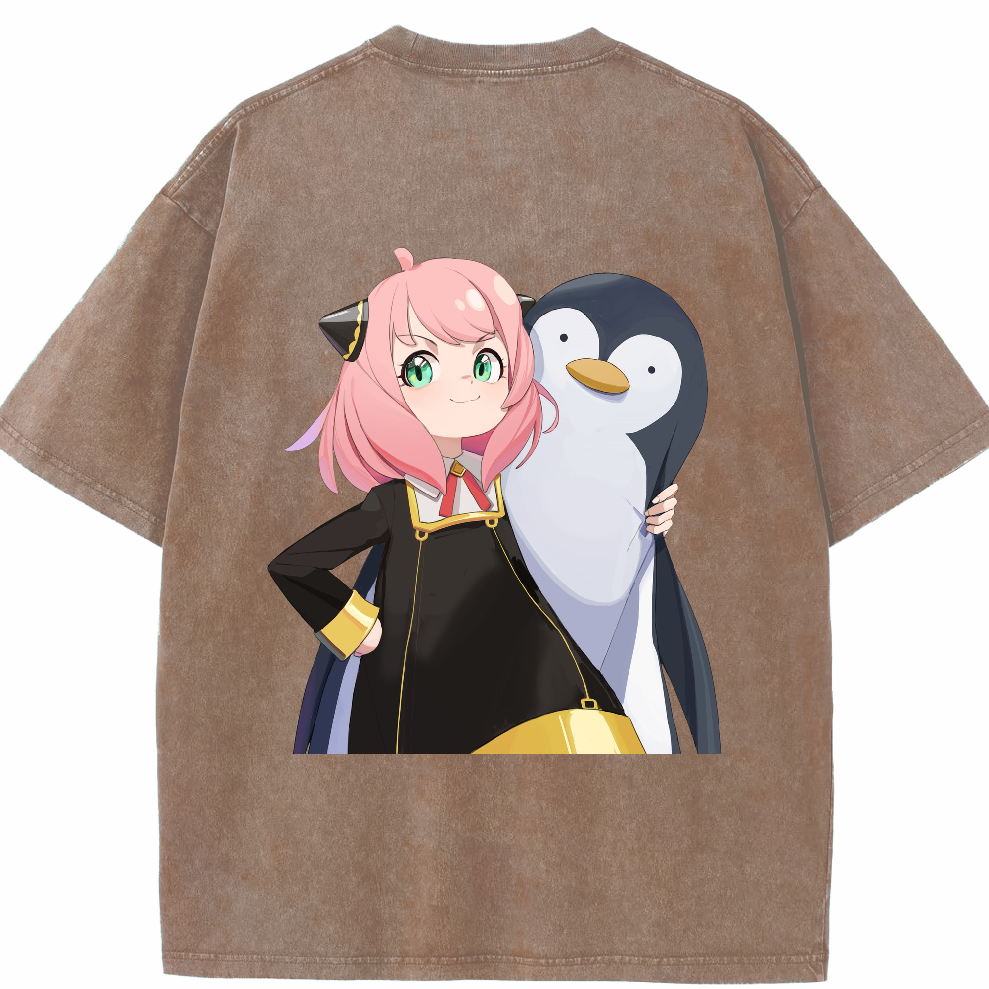 （画像用） SPY×FAMILY间谍家家酒 綿100% ヴィンテージ風 半袖Tシャツ（背面プリント）