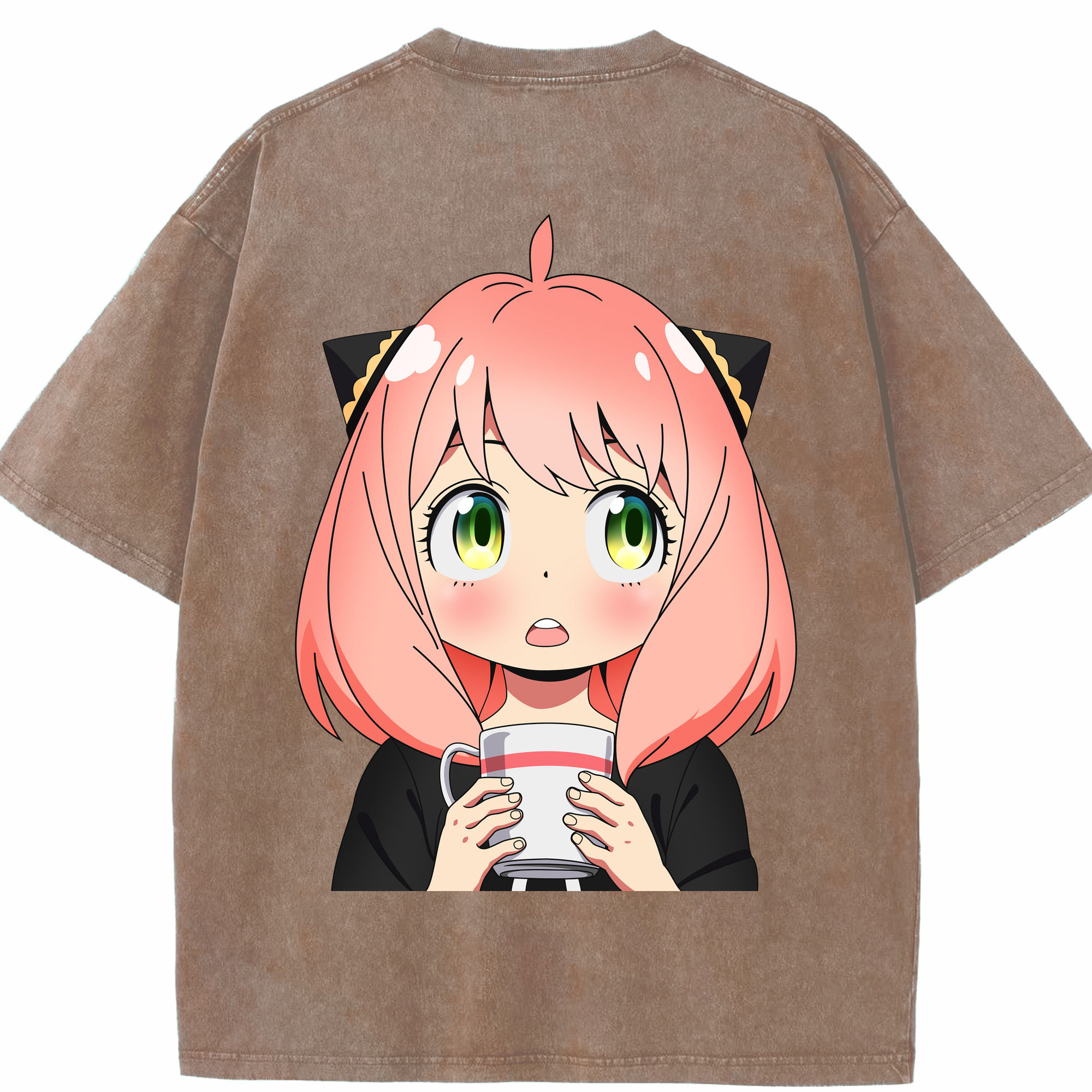 （画像用） SPY×FAMILY间谍家家酒 綿100% ヴィンテージ風 半袖Tシャツ（背面プリント）