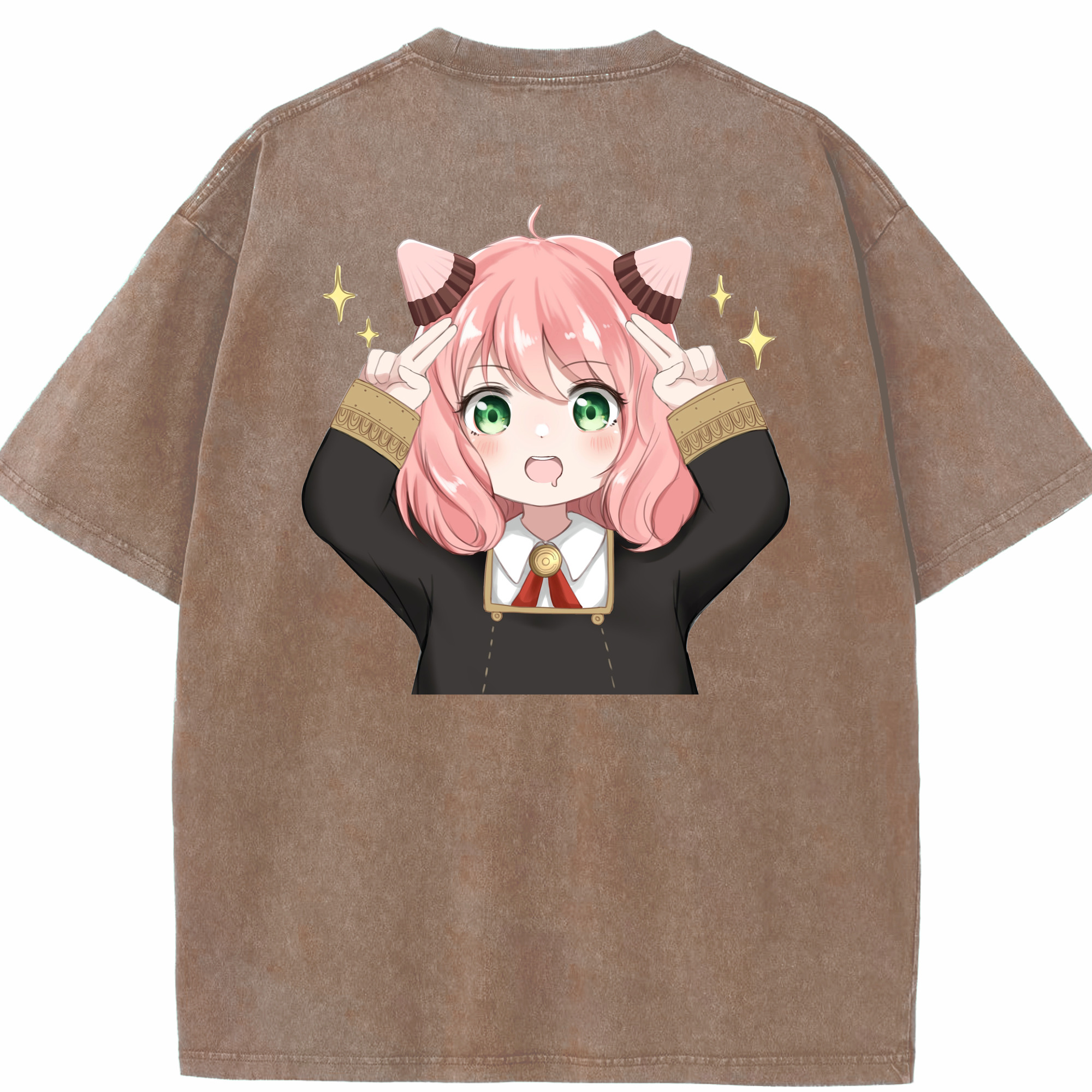 （画像用） SPY×FAMILY间谍家家酒 綿100% ヴィンテージ風 半袖Tシャツ（背面プリント）