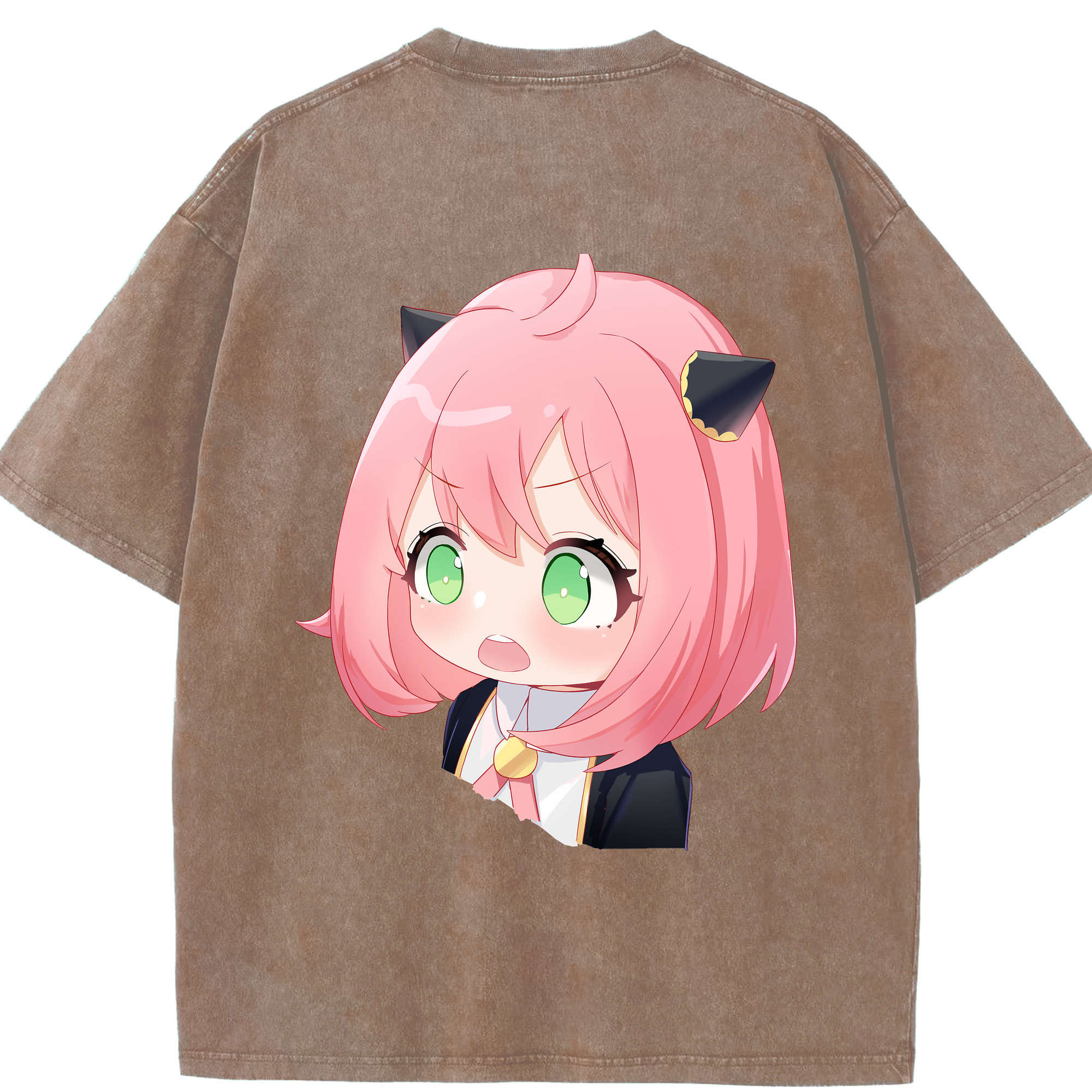 （画像用） SPY×FAMILY间谍家家酒 綿100% ヴィンテージ風 半袖Tシャツ（背面プリント）