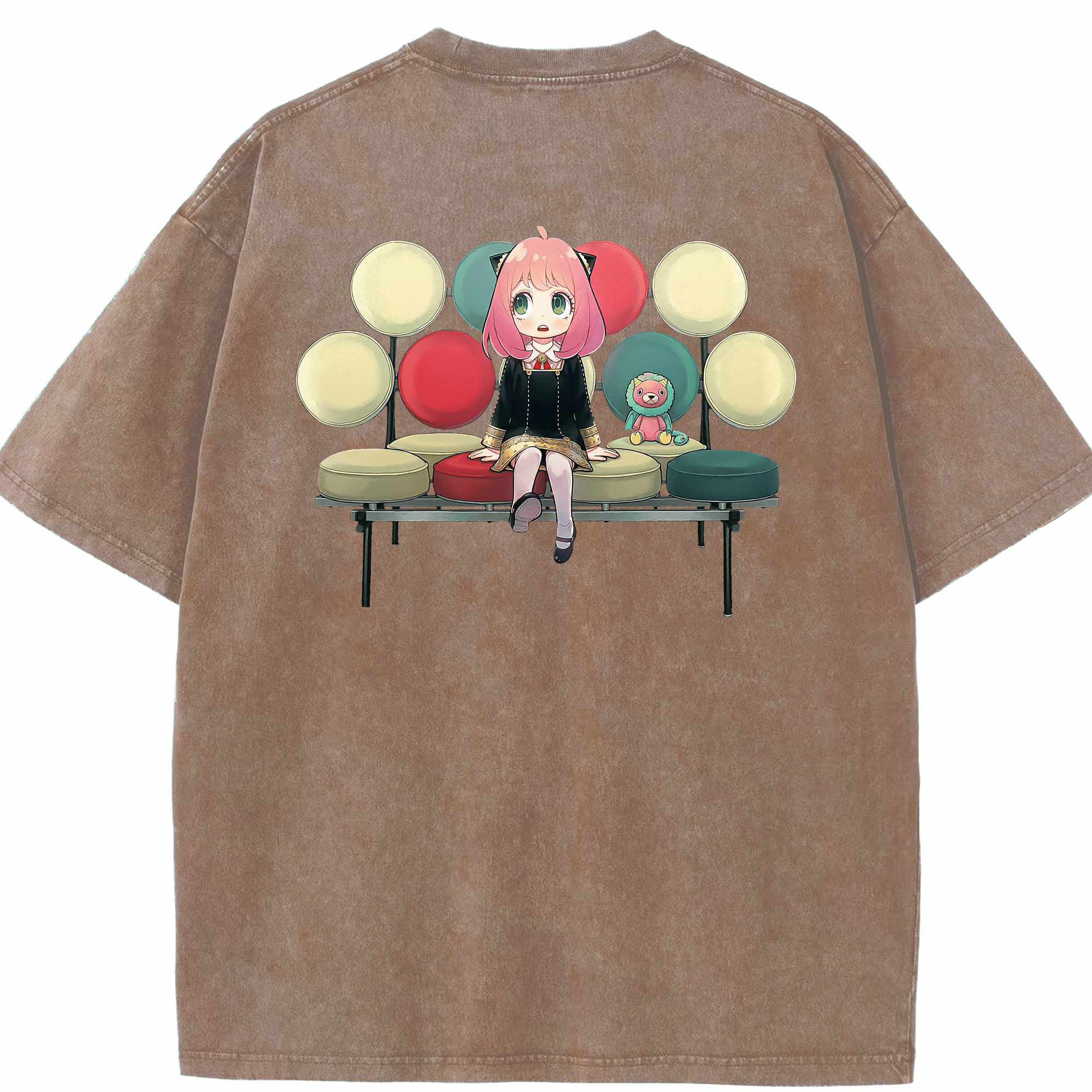 （画像用） SPY×FAMILY间谍家家酒 綿100% ヴィンテージ風 半袖Tシャツ（背面プリント）