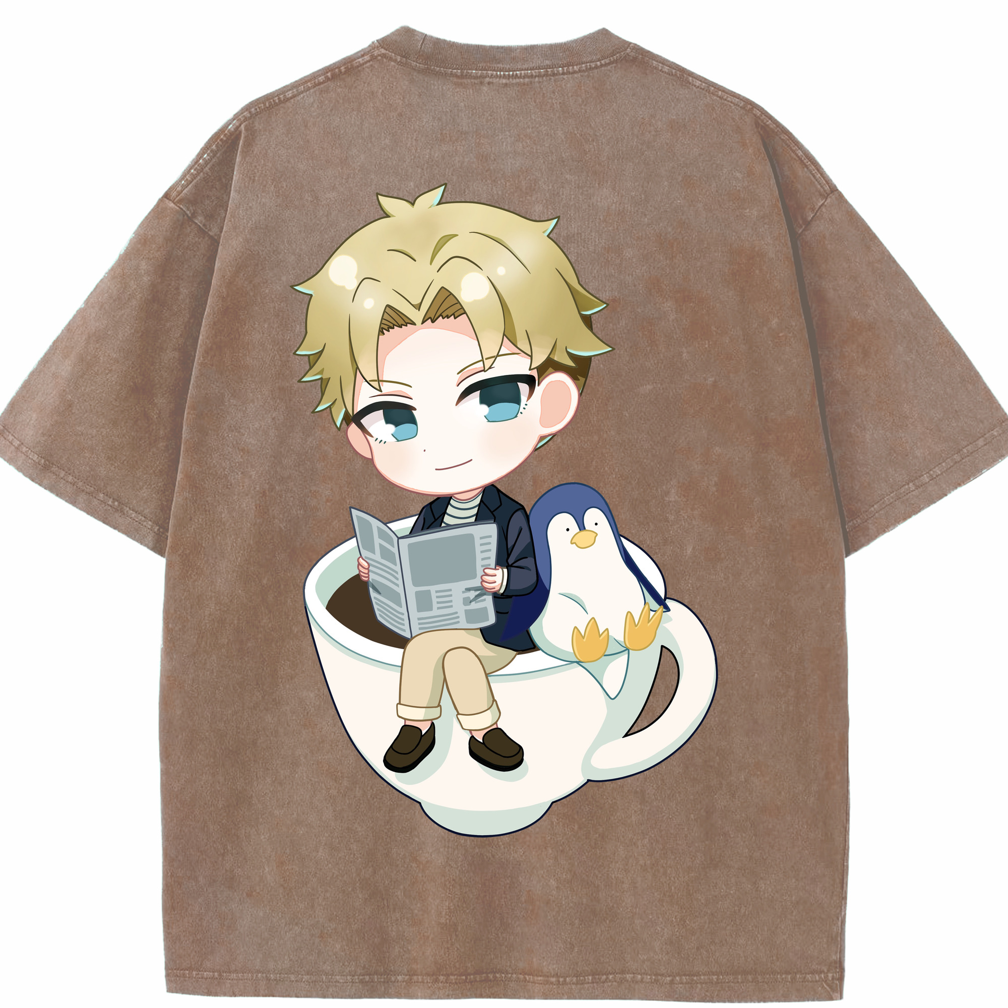 （画像用） SPY×FAMILY间谍家家酒 綿100% ヴィンテージ風 半袖Tシャツ（背面プリント）