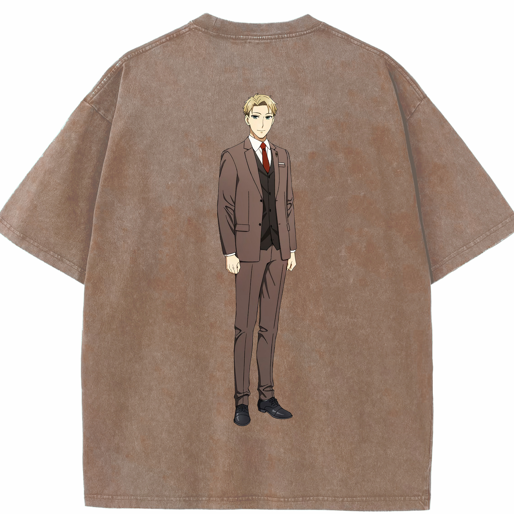 （画像用） SPY×FAMILY间谍家家酒 綿100% ヴィンテージ風 半袖Tシャツ（背面プリント）