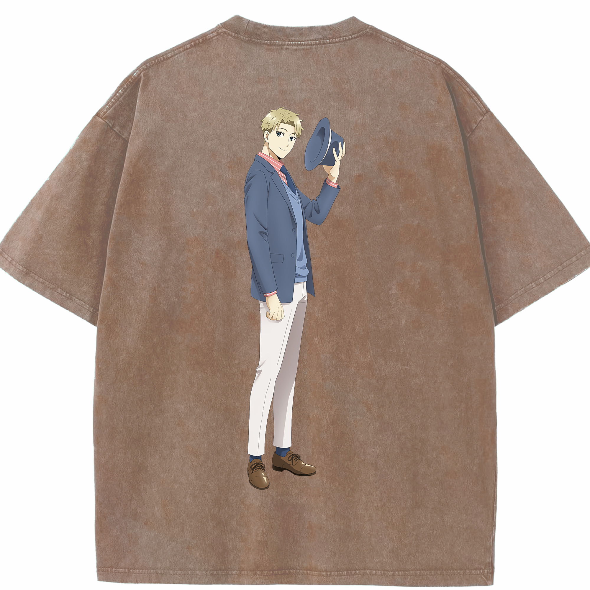 （画像用） SPY×FAMILY间谍家家酒 綿100% ヴィンテージ風 半袖Tシャツ（背面プリント）