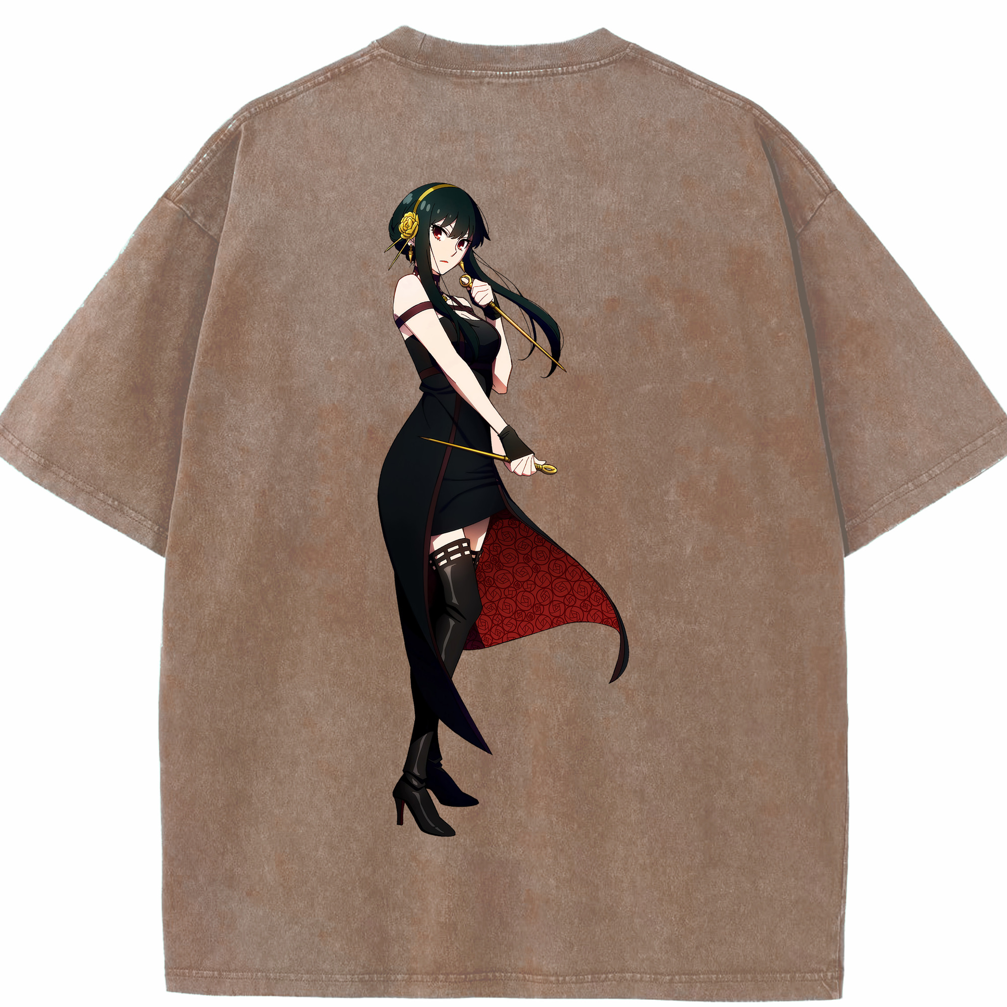 （画像用） SPY×FAMILY间谍家家酒 綿100% ヴィンテージ風 半袖Tシャツ（背面プリント）