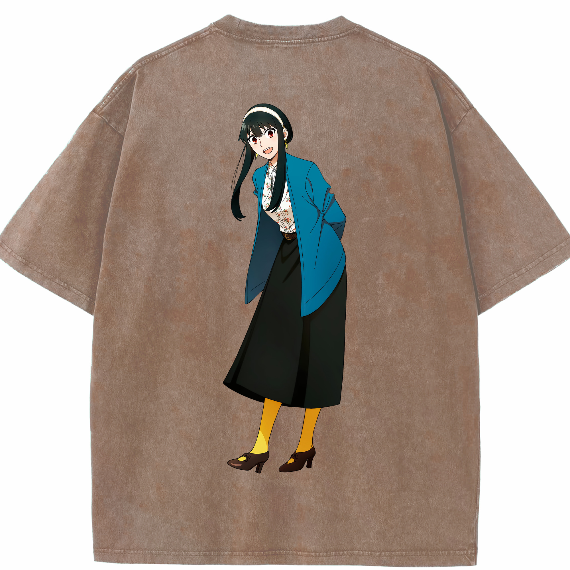 （画像用） SPY×FAMILY间谍家家酒 綿100% ヴィンテージ風 半袖Tシャツ（背面プリント）