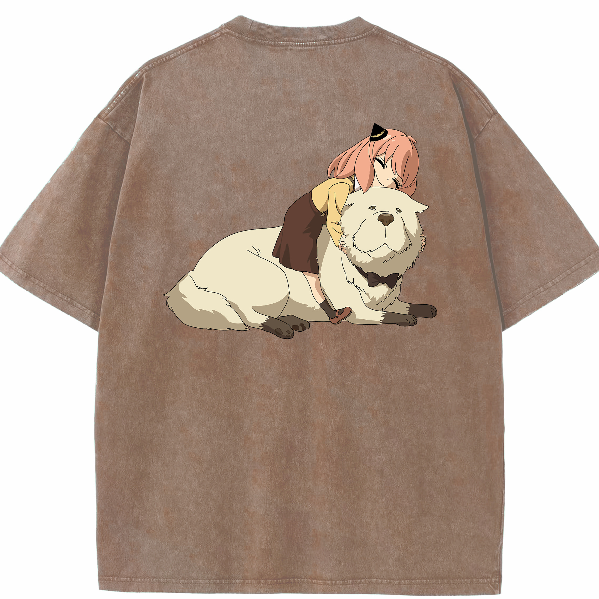 （画像用） SPY×FAMILY间谍家家酒 綿100% ヴィンテージ風 半袖Tシャツ（背面プリント）