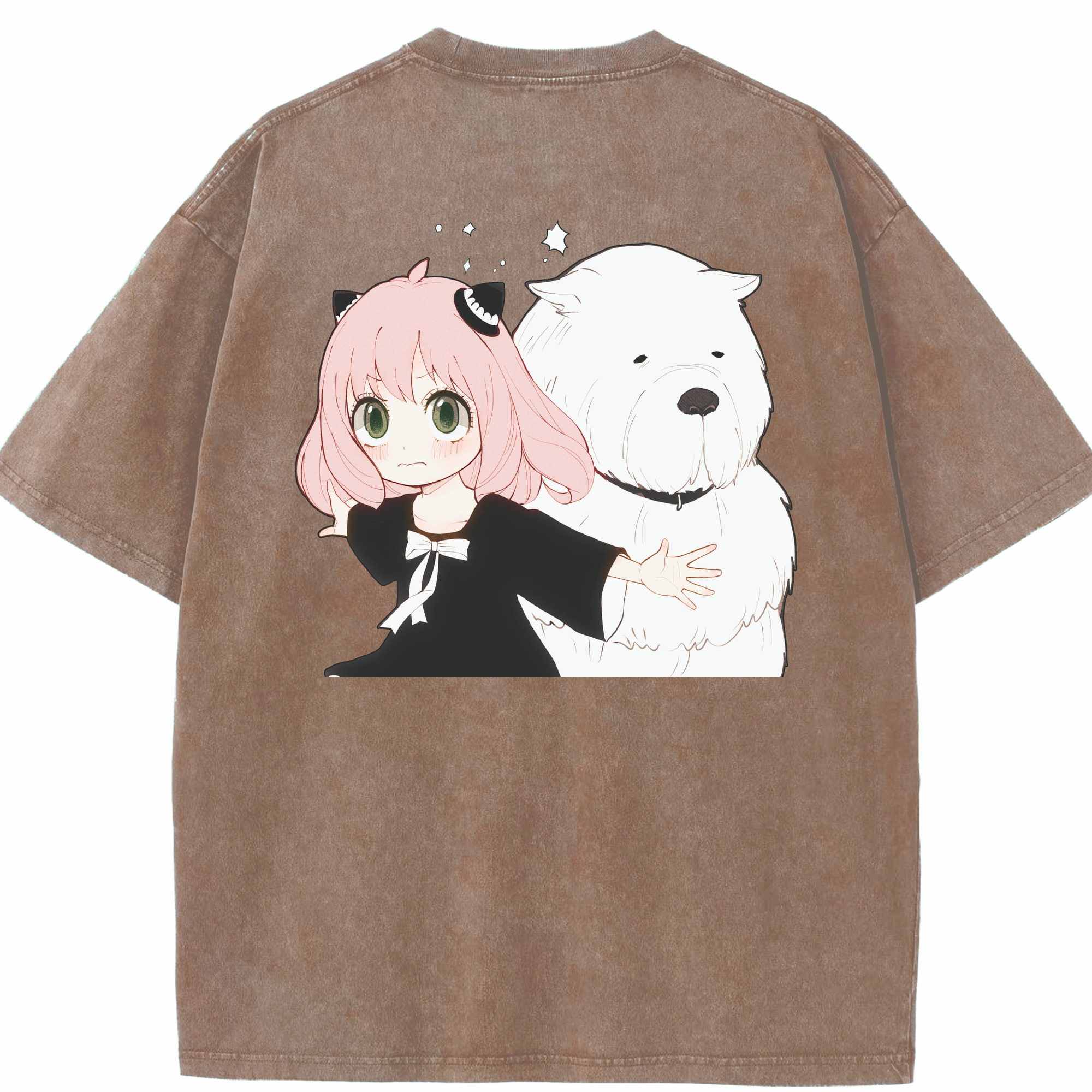 （画像用） SPY×FAMILY间谍家家酒 綿100% ヴィンテージ風 半袖Tシャツ（背面プリント）