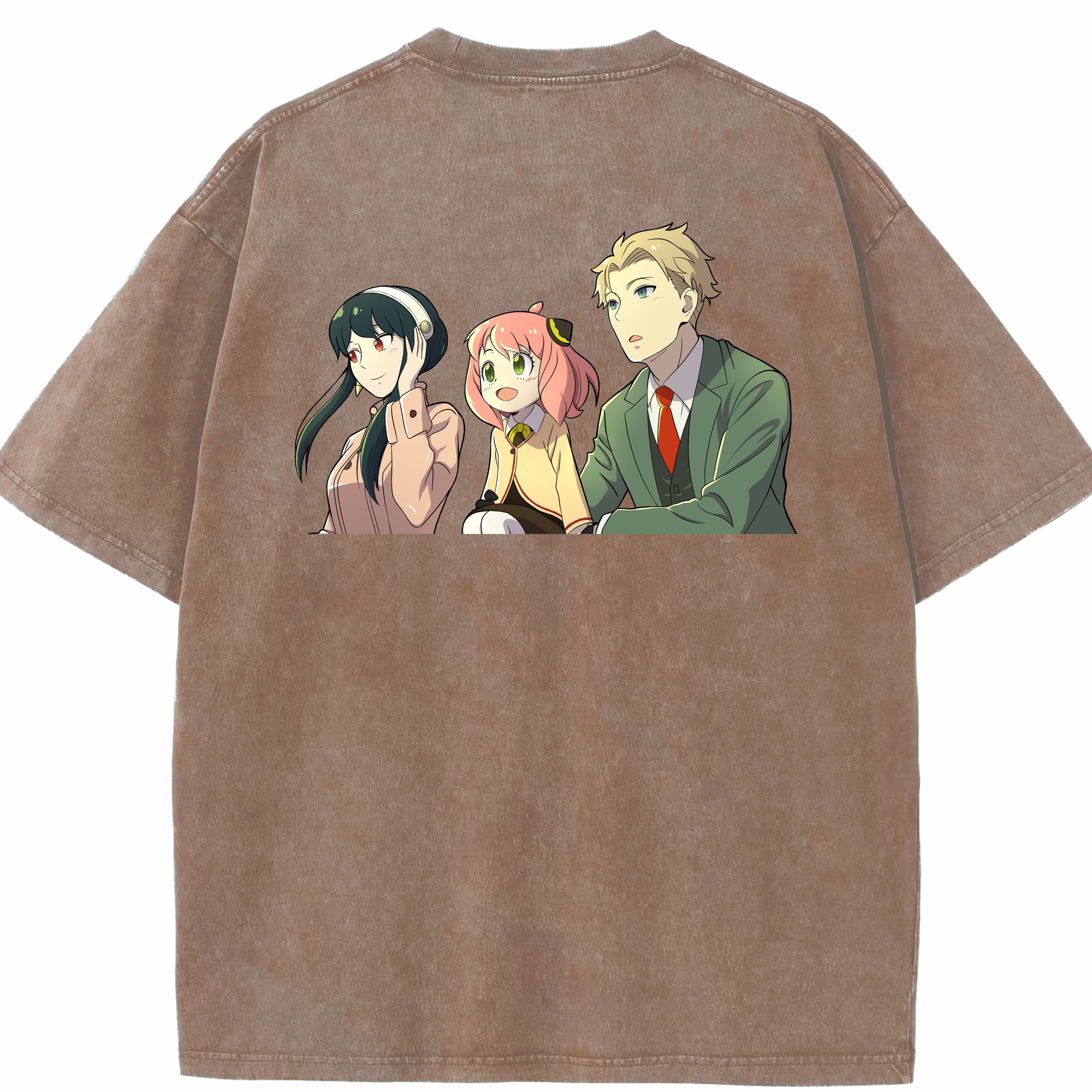（画像用） SPY×FAMILY间谍家家酒 綿100% ヴィンテージ風 半袖Tシャツ（背面プリント）