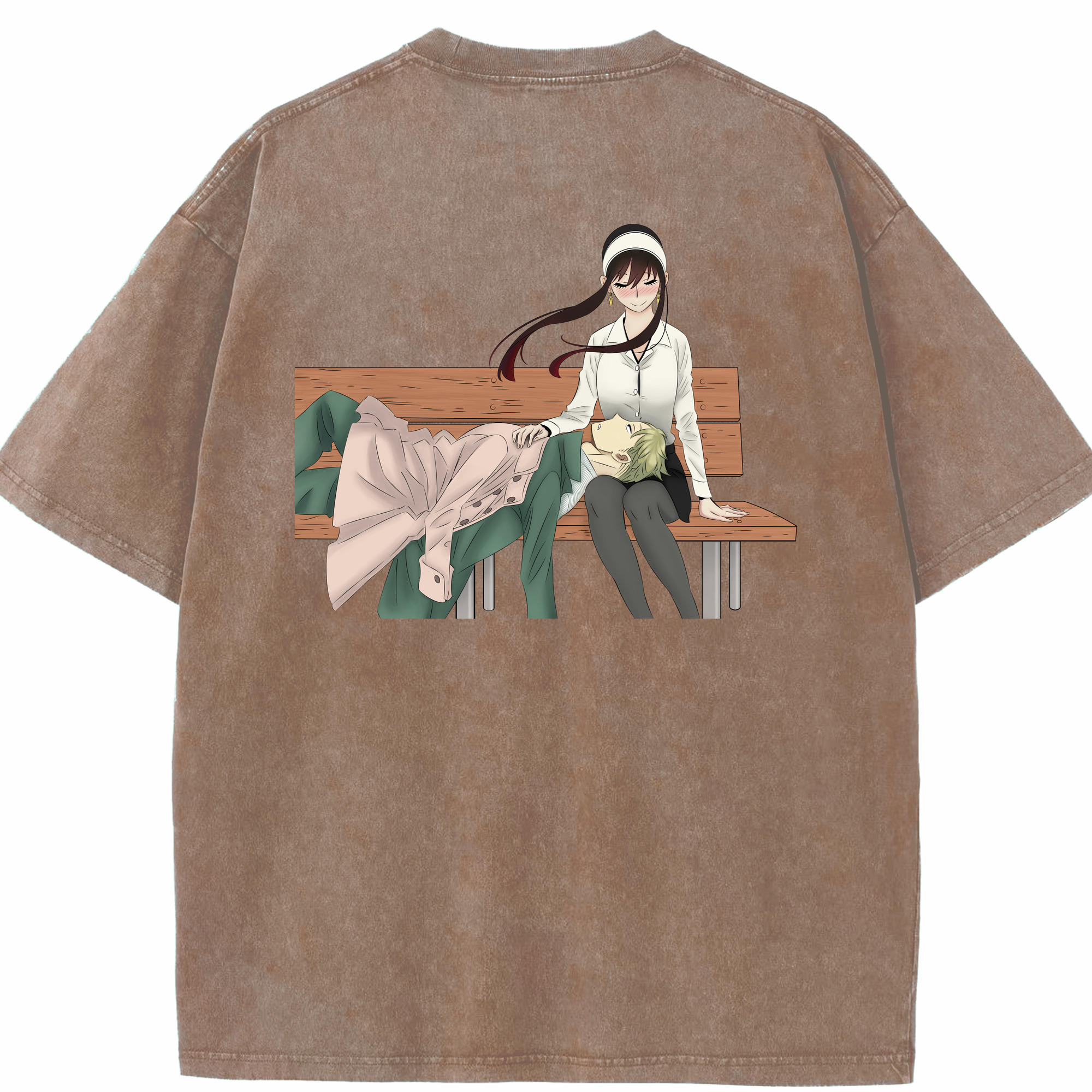 （画像用） SPY×FAMILY间谍家家酒 綿100% ヴィンテージ風 半袖Tシャツ（背面プリント）