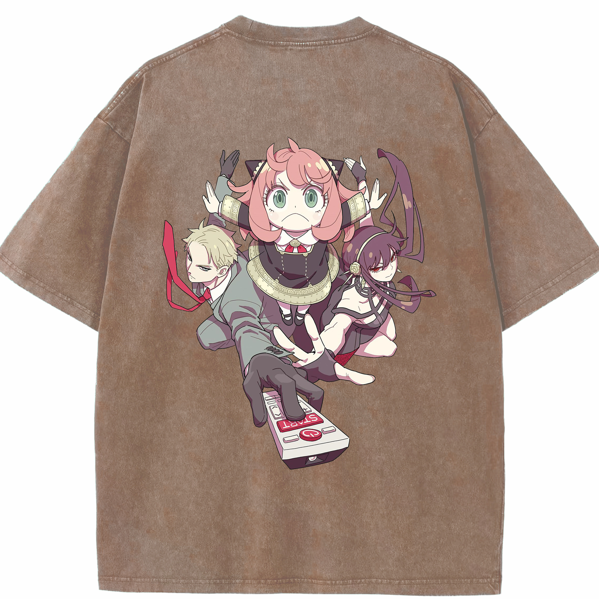 （画像用） SPY×FAMILY间谍家家酒 綿100% ヴィンテージ風 半袖Tシャツ（背面プリント）