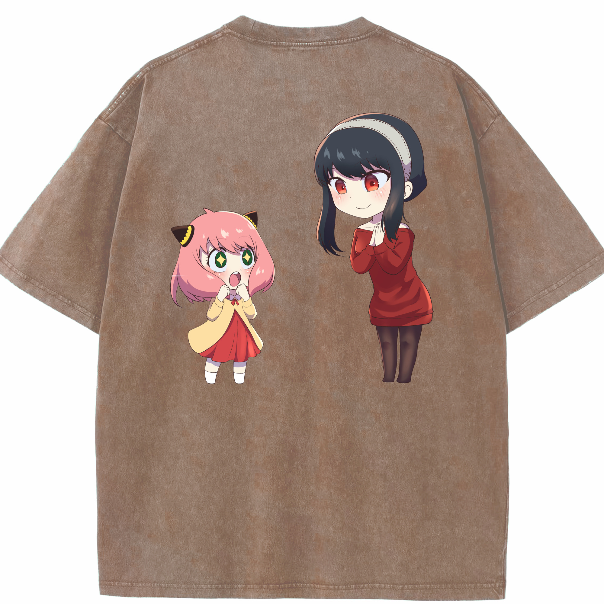 （画像用） SPY×FAMILY间谍家家酒 綿100% ヴィンテージ風 半袖Tシャツ（背面プリント）