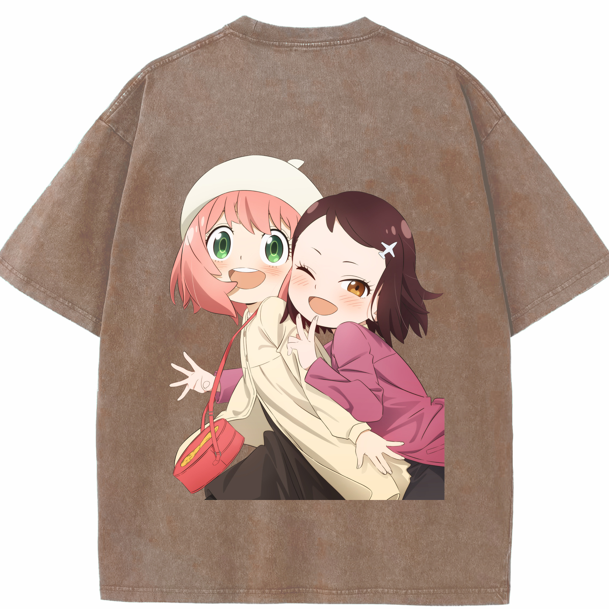 （画像用） SPY×FAMILY间谍家家酒 綿100% ヴィンテージ風 半袖Tシャツ（背面プリント）
