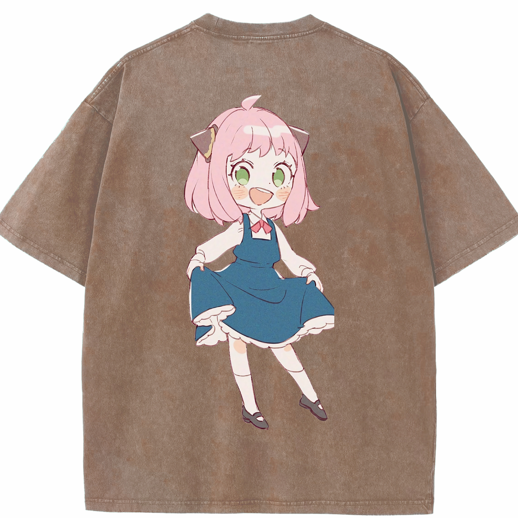 （画像用） SPY×FAMILY间谍家家酒 綿100% ヴィンテージ風 半袖Tシャツ（背面プリント）