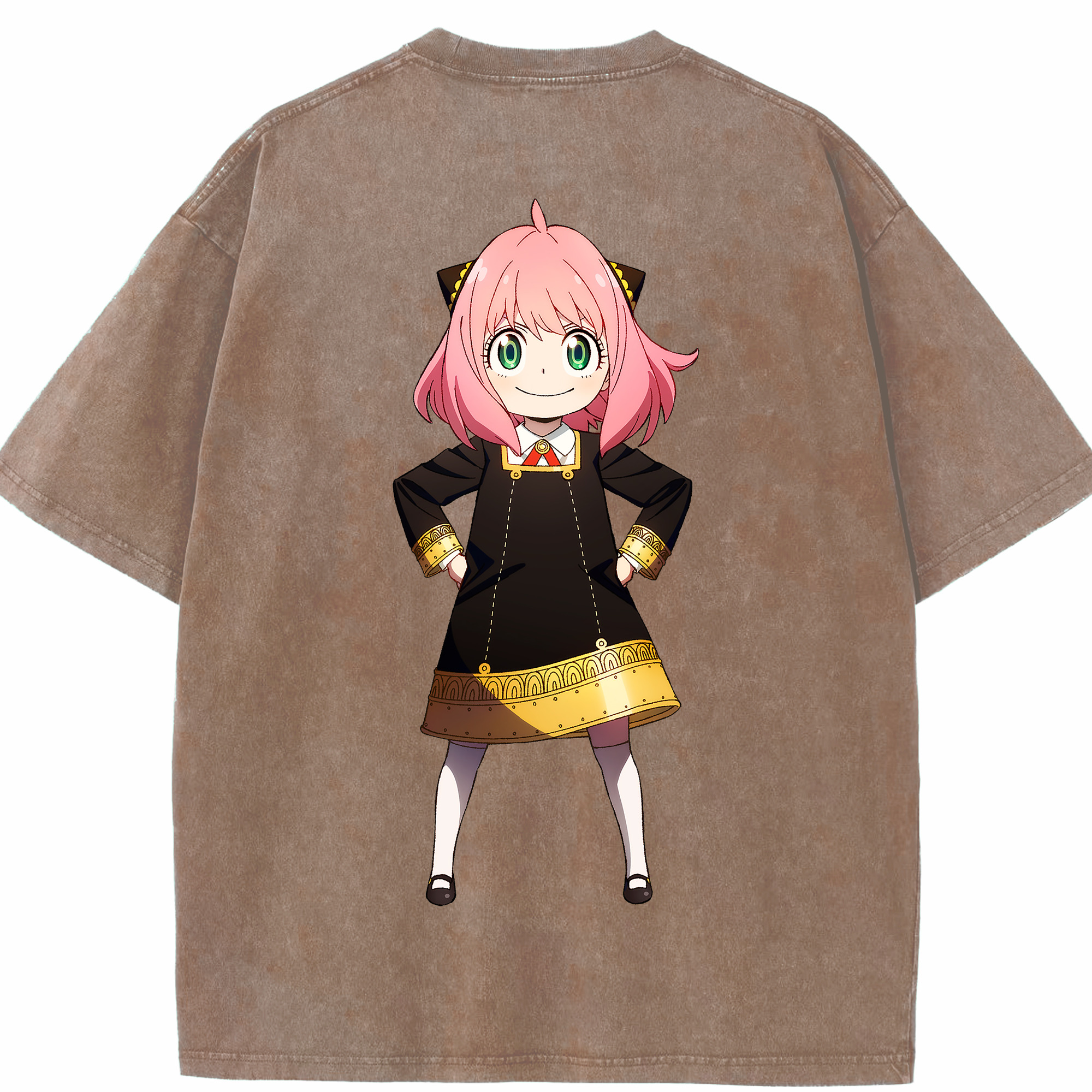 （画像用） SPY×FAMILY间谍家家酒 綿100% ヴィンテージ風 半袖Tシャツ（背面プリント）