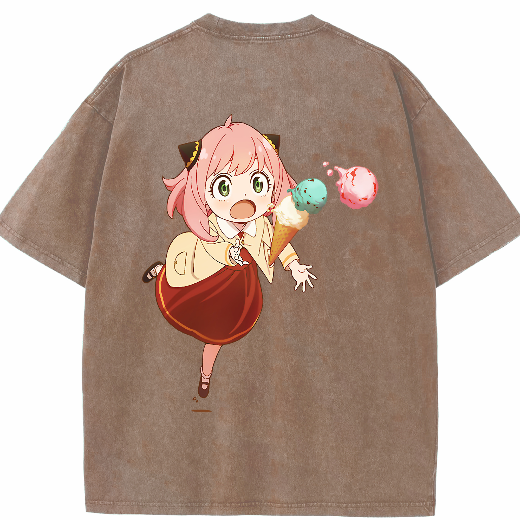 （画像用） SPY×FAMILY间谍家家酒 綿100% ヴィンテージ風 半袖Tシャツ（背面プリント）