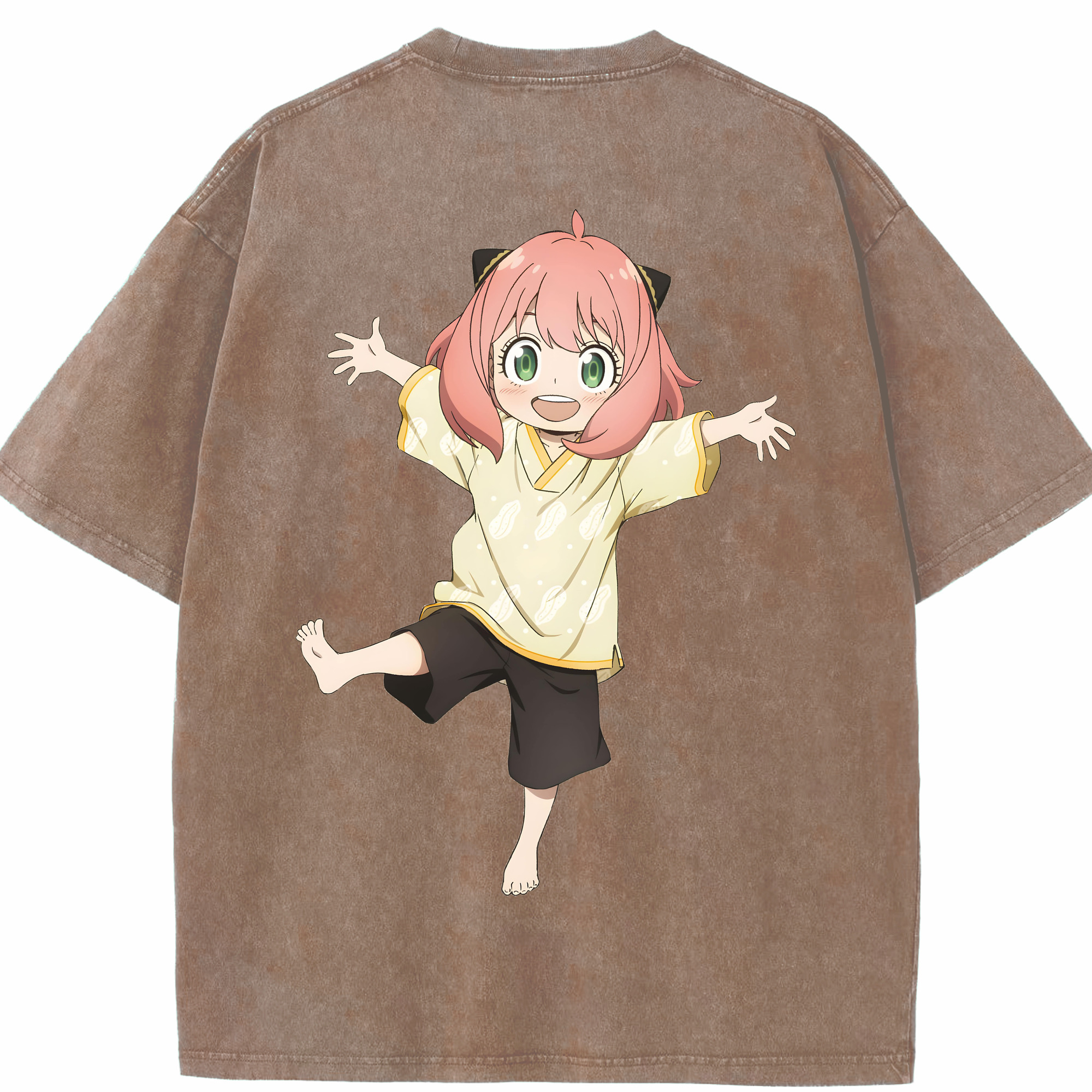 （画像用） SPY×FAMILY间谍家家酒 綿100% ヴィンテージ風 半袖Tシャツ（背面プリント）