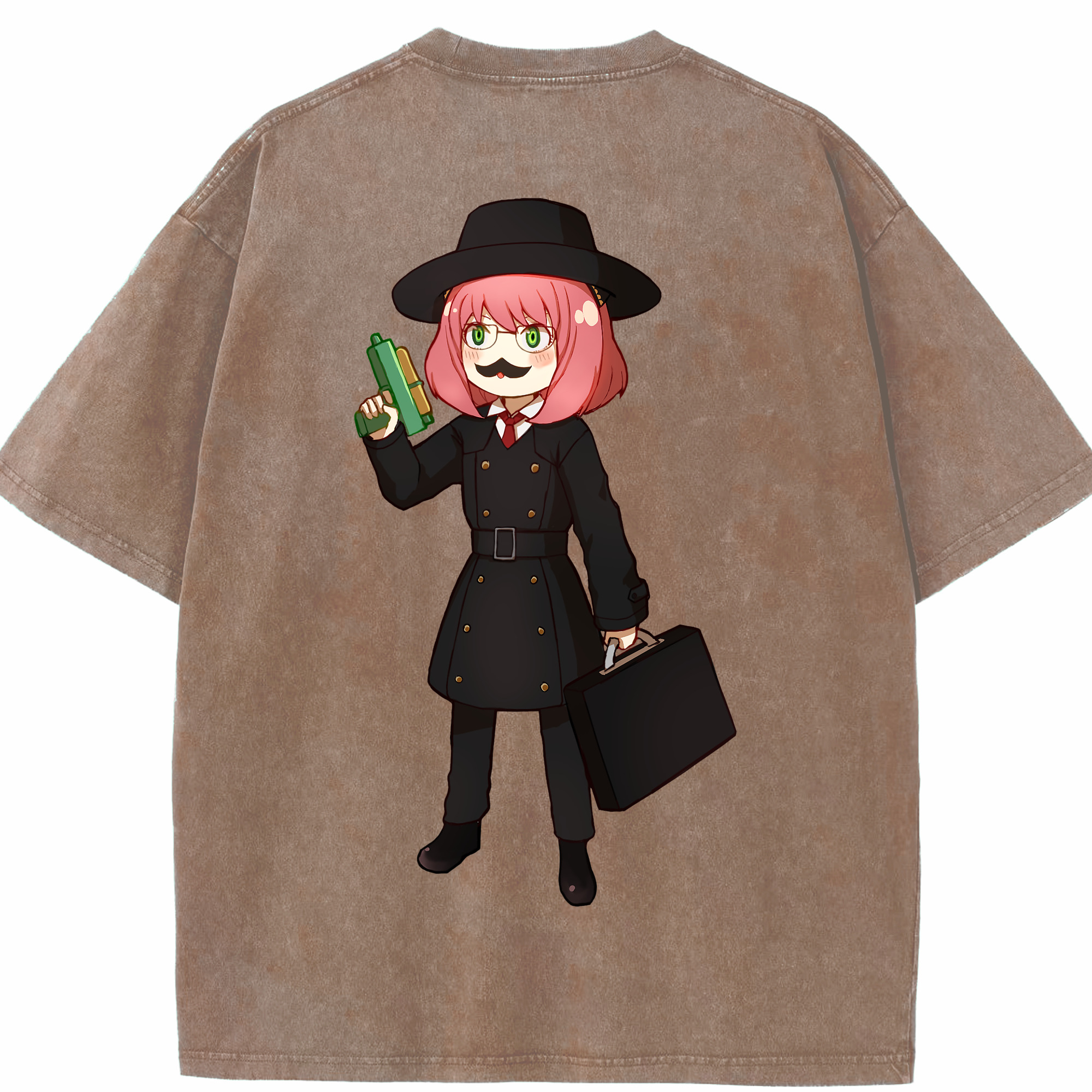 （画像用） SPY×FAMILY间谍家家酒 綿100% ヴィンテージ風 半袖Tシャツ（背面プリント）