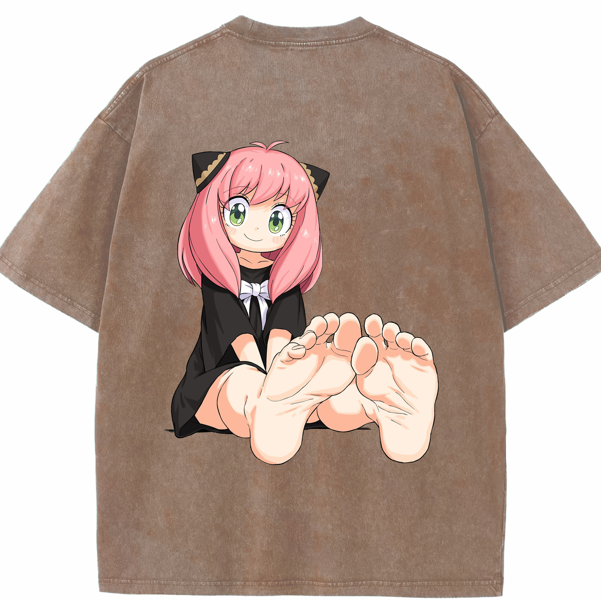 （画像用） SPY×FAMILY间谍家家酒 綿100% ヴィンテージ風 半袖Tシャツ（背面プリント）