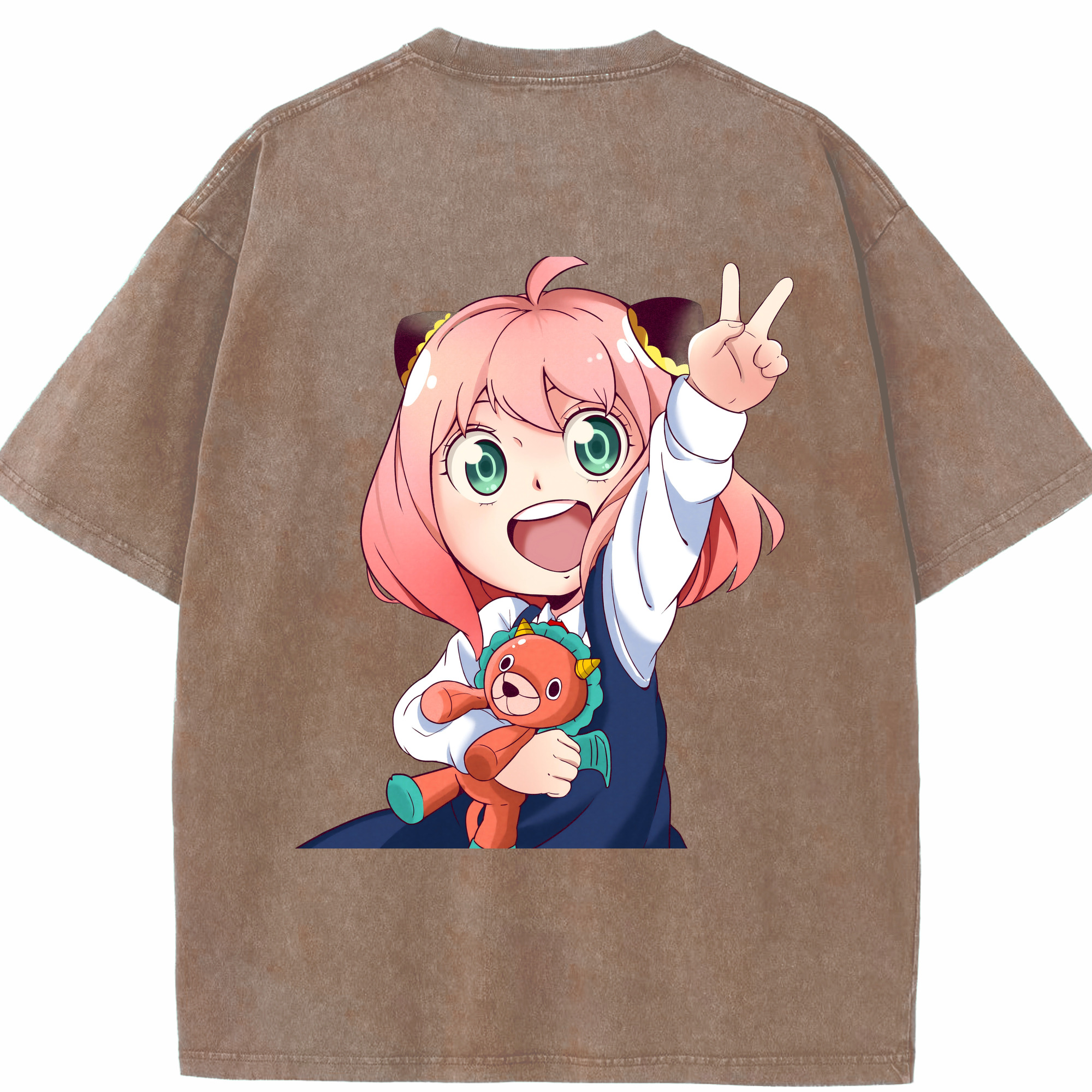 （画像用） SPY×FAMILY间谍家家酒 綿100% ヴィンテージ風 半袖Tシャツ（背面プリント）