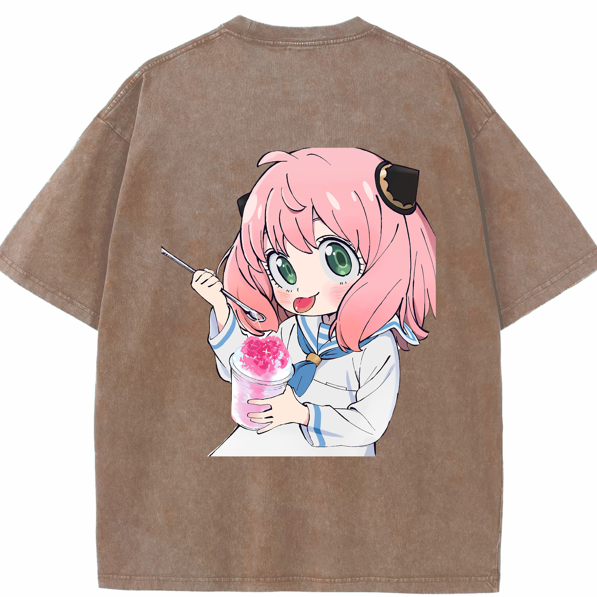 （画像用） SPY×FAMILY间谍家家酒 綿100% ヴィンテージ風 半袖Tシャツ（背面プリント）