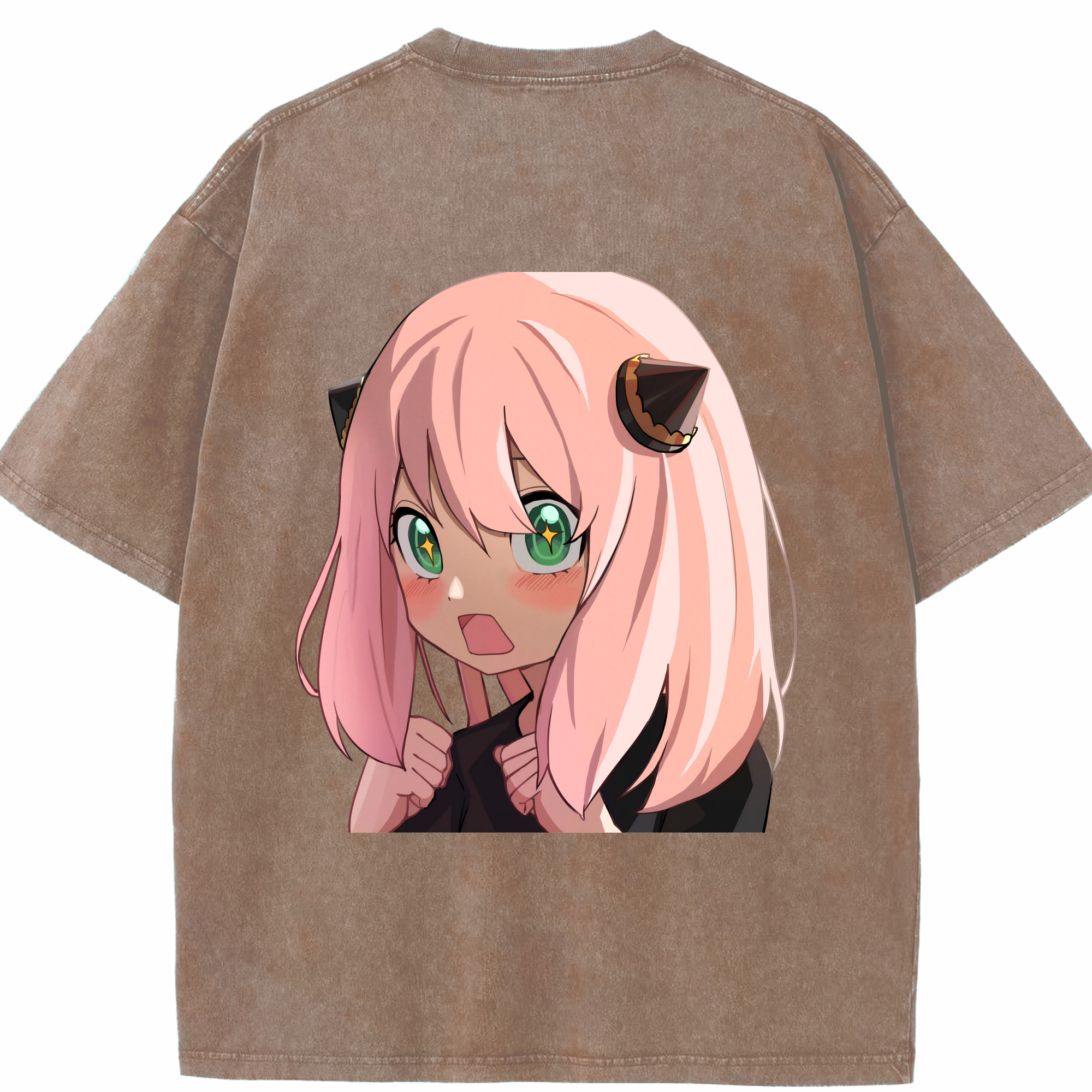 （画像用） SPY×FAMILY间谍家家酒 綿100% ヴィンテージ風 半袖Tシャツ（背面プリント）