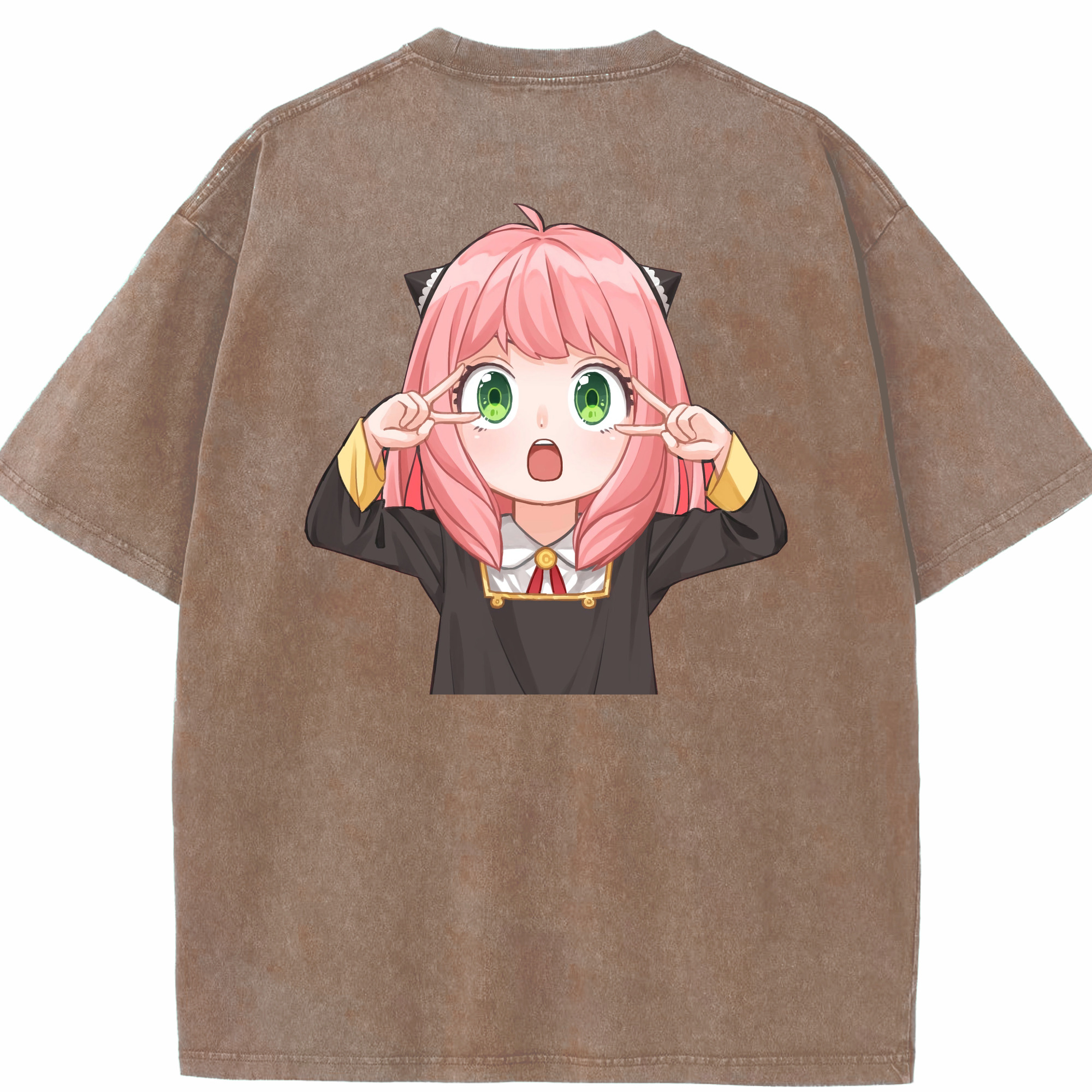 （画像用） SPY×FAMILY间谍家家酒 綿100% ヴィンテージ風 半袖Tシャツ（背面プリント）
