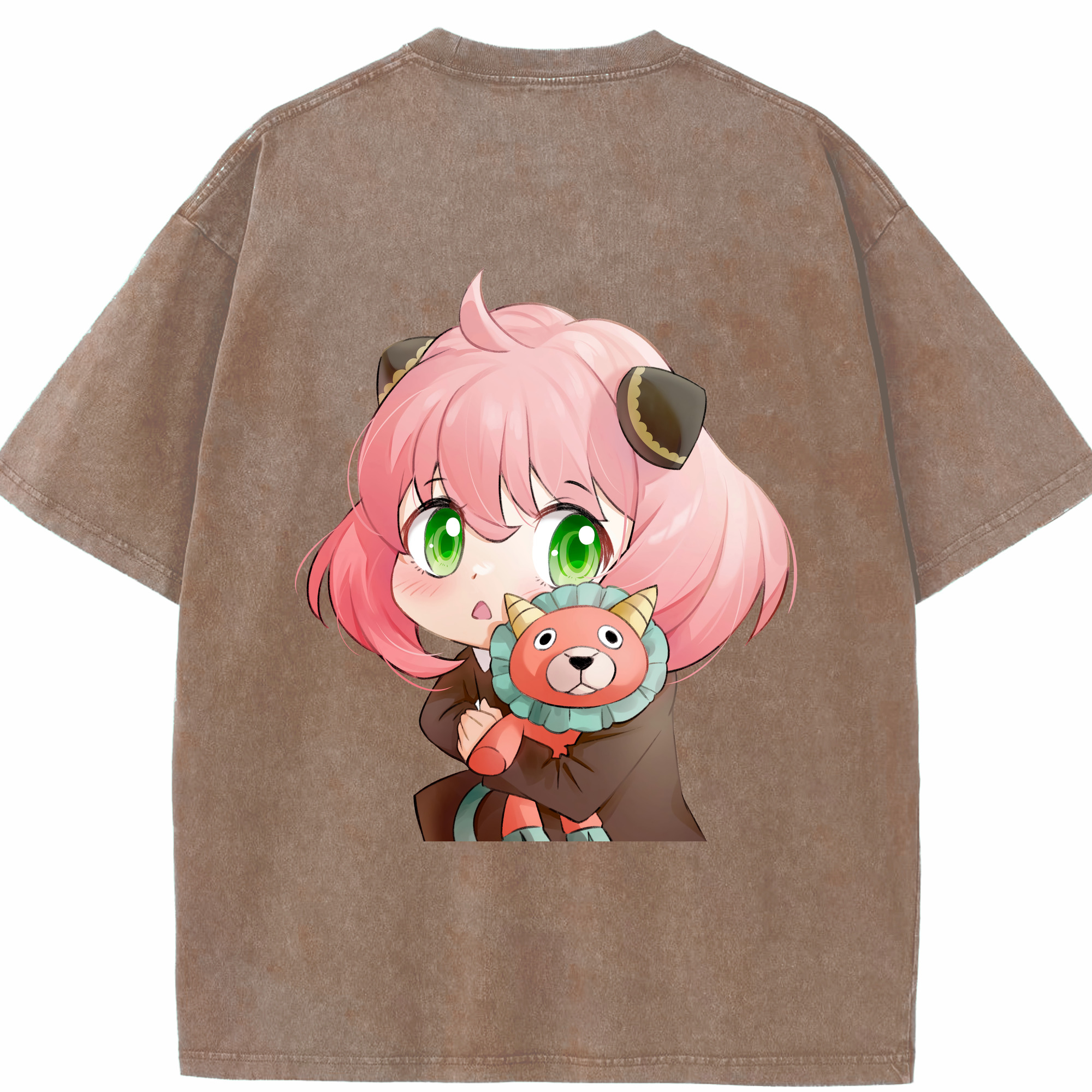 （画像用） SPY×FAMILY间谍家家酒 綿100% ヴィンテージ風 半袖Tシャツ（背面プリント）